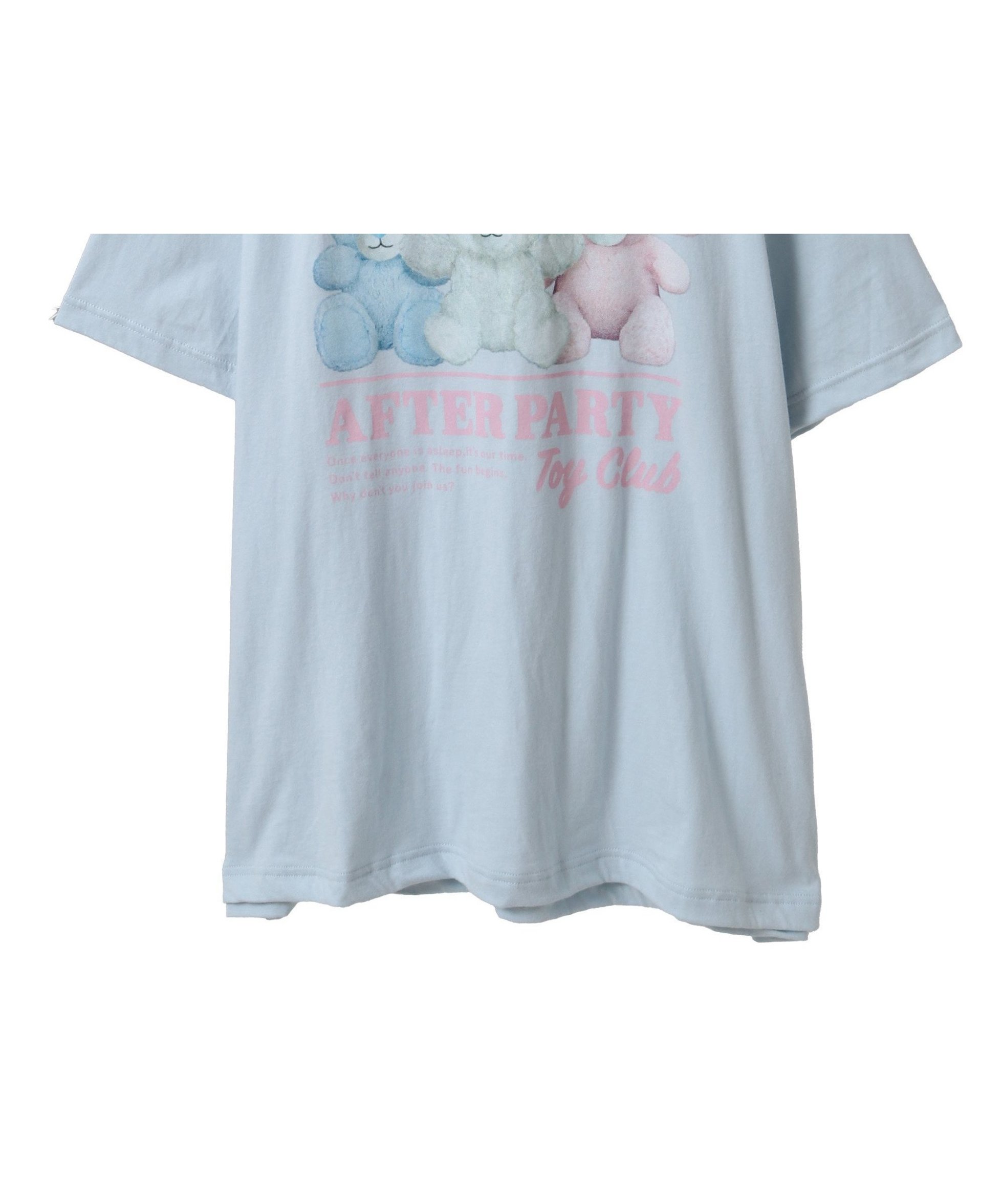 【キャンディストリッパー/Candy Stripper】のAFTER PARTY BIG TEE インテリア・キッズ・メンズ・レディースファッション・服の通販 founy(ファニー) 　ファッション　Fashion　レディースファッション　Fashion for Women　グラフィック　Graphic, Graphic Design　ビッグ　Big, Oversized　LIGHTBLUE|ID: prp329100004784349 ipo3291000000035186417