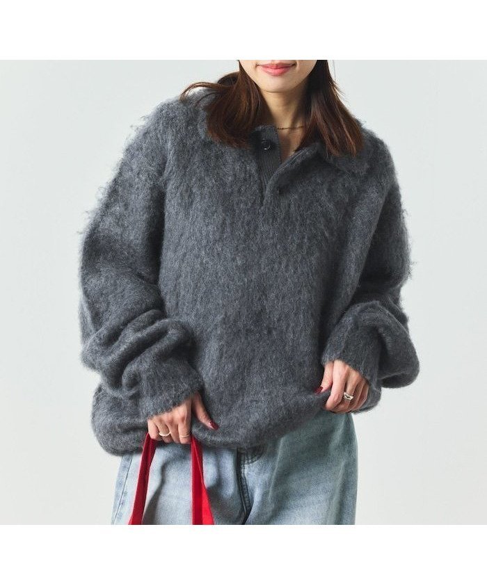 【フリークスストア/FREAK'S STORE】のシャギーニットポロ セーター 25AW 人気、トレンドファッション・服の通販 founy(ファニー) 　ファッション　Fashion　レディースファッション　Fashion for Women　トップス・カットソー　Cut & Sew Tops　ニット　Knit Tops & Sweaters　2025年　2025　2025-2026秋冬・A/W　Autumn/Winter 2025–26 AW25–26　冬　Winter / This Winter　おすすめ　Recommended / Our Picks　インナー　Innerwear　カーゴパンツ　Cargo Pants, Utility Pants　クラシック　Classic, Timeless Style　シンプル　Simple, Minimal　スラックス　Slacks, Dress Pants　セーター　Sweater, Knitwear　デニム　Denim, Jeans Material　トレンド　Trend, Trending Now　モダン　Modern, Contemporary　リラックス　Relax, Relaxed Fit　エレガント 上品　Elegant　A/W・秋冬　Autumn/Winter　 other-1|ID: prp329100004784358 ipo3291000000034795551