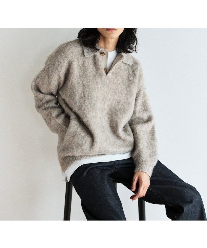 【フリークスストア/FREAK'S STORE】のシャギーニットポロ セーター 25AW インテリア・キッズ・メンズ・レディースファッション・服の通販 founy(ファニー) 　ファッション　Fashion　レディースファッション　Fashion for Women　トップス・カットソー　Cut & Sew Tops　ニット　Knit Tops & Sweaters　2025年　2025　2025-2026秋冬・A/W　Autumn/Winter 2025–26 AW25–26　冬　Winter / This Winter　おすすめ　Recommended / Our Picks　インナー　Innerwear　カーゴパンツ　Cargo Pants, Utility Pants　クラシック　Classic, Timeless Style　シンプル　Simple, Minimal　スラックス　Slacks, Dress Pants　セーター　Sweater, Knitwear　デニム　Denim, Jeans Material　トレンド　Trend, Trending Now　モダン　Modern, Contemporary　リラックス　Relax, Relaxed Fit　エレガント 上品　Elegant　A/W・秋冬　Autumn/Winter　ベージュ|ID: prp329100004784358 ipo3291000000034795555