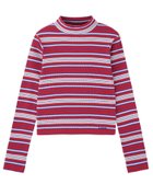 【エックスガール/X-girl】のSTRIPED HIGH NECK TOP 人気、トレンドファッション・服の通販 founy(ファニー) ファッション Fashion レディースファッション Fashion for Women ワンピース Dresses コンパクト Compact, Small Size ショート Short, Short Length テレコ Ribbed, Rib Stitch 長袖 Long Sleeve, Full Sleeve ハイネック High Neck, Mock Neck ボーダー Border, Stripe ミニスカート Mini Skirt, Short Skirt ロング Long, Long-Length ワンポイント One Point, Statement Accent おすすめ Recommended / Our Picks thumbnail RED|ID: prp329100004784361 ipo3291000000034891721