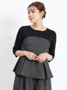 【ヴァン/Vin】のペプラムビスチェドッキングTシャツ チャコールグレー|ID: prp329100004784364 ipo3291000000034729816