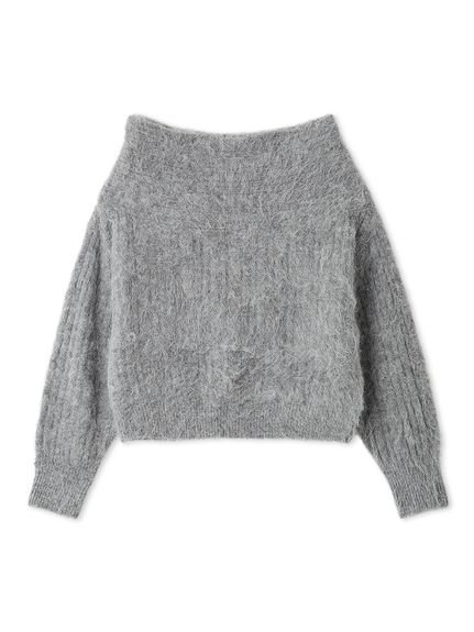 【フレイ アイディー/FRAY I.D】のアルパカシャギーケーブルオフショルニット インテリア・キッズ・メンズ・レディースファッション・服の通販 founy(ファニー) 　ファッション　Fashion　レディースファッション　Fashion for Women　トップス・カットソー　Cut & Sew Tops　ニット　Knit Tops & Sweaters　コレクション　Collection, Seasonal Line　スマート　Smart, Elegant　セットアップ　Set-Up, Coordinated Outfit　なめらか　Smooth, Silky Texture　バランス　Balance, Style Balance　ブラウジング　Blouson Silhouette, Cinched Waist　マフラー　Scarf, Muffler　GRY[006]|ID: prp329100004784402 ipo3291000000034730356