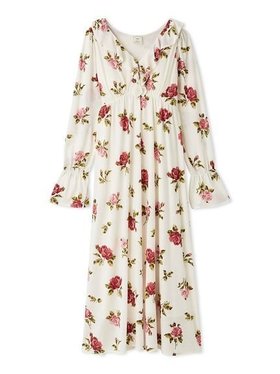 【ジェラート ピケ/gelato pique】のヴィンテージローズ柄ワンピース 人気、トレンドファッション・服の通販 founy(ファニー) ファッション Fashion レディースファッション Fashion for Women ワンピース Dresses おすすめ Recommended / Our Picks お家時間・ステイホーム Stay Home / At Home なめらか Smooth, Silky Texture カーディガン Cardigan, Knitwear ギャザー Gathered, Ruffled スマート Smart, Elegant フェザー Feather, Feather Detail フェミニン Feminine, Girly フリル Frill, Ruffle フレア Flare, Flared モダン Modern, Contemporary ヴィンテージ Vintage Style エレガント 上品 Elegant |ID:prp329100004784404