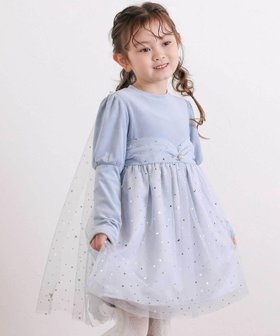 【ベベ オンライン ストア/BEBE ONLINE STORE / KIDS】のきらめく星のチュールマントつきベロアワンピース(80~130cm) 人気、トレンドファッション・服の通販 founy(ファニー) ファッション Fashion キッズファッション Fashion for Kids ワンピース Dresses 秋 Autumn チェック Check, Plaid, Tartan チュール Tulip, Tulip Motif ドレス Dress, One-Piece なめらか Smooth, Silky Texture ビジュー Bijou, Jewel-like Accent フェミニン Feminine, Girly フレンチ French, French Style ブローチ Brooch, Pin Brooch ベロア Velour, Soft Velvet ミックス Mix, Mixed Style モチーフ Motif, Design Theme 無地 Plain, Solid Color A/W・秋冬 Autumn/Winter おすすめ Recommended / Our Picks お家時間・ステイホーム Stay Home / At Home エレガント 上品 Elegant クリスマス X'mas Christmas / X'mas 2025年 2025 2025-2026秋冬・A/W Autumn/Winter 2025–26 AW25–26 |ID:prp329100004784405