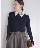 【イエナ/IENA】の《追加》レース襟 RIBホールガーメントプルオーバー 人気、トレンドファッション・服の通販 founy(ファニー) ファッション Fashion レディースファッション Fashion for Women トップス・カットソー Cut & Sew Tops カジュアルプルオーバー・ニットトップス Pullovers & Knit Tops / Casual Pullovers 2026年 2026 ベーシック Basic, Essential ホールガーメント WholeGarment, Seamless Knit リブニット Rib Knit, Ribbed Knit レース Lace, Lace Fabric 吸水 Absorbent, Quick-Dry 春 Spring 秋 Autumn thumbnail ネイビー|ID: prp329100004784425 ipo3291000000035188549