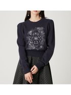 【フレイ アイディー/FRAY I.D】のエトワールエンブロイダリーニット 人気、トレンドファッション・服の通販 founy(ファニー) ファッション Fashion レディースファッション Fashion for Women トップス・カットソー Cut & Sew Tops ニット Knit Tops & Sweaters ギャザー Gathered, Ruffled コンパクト Compact, Small Size シルバー Silver, Metallic Silver シンプル Simple, Minimal スペシャル Special, Limited Edition スマート Smart, Elegant スリーブ Sleeve, Long Sleeve / Short Sleeve モチーフ Motif, Design Theme thumbnail NVY[089]|ID: prp329100004784477 ipo3291000000034731812