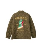 【ヒステリックグラマー/HYSTERIC GLAMOUR / MEN】のGUITAR GIRL MICHIGAN刺繍 キルティングジャケット 人気、トレンドファッション・服の通販 founy(ファニー) ファッション Fashion メンズファッション Fashion for Men キルティング Quilted, Quilting 軽量 Lightweight, Ultra Light ジャケット Jacket, Outerwear 定番 Standard, Basic Item ブルゾン Blouson, Bomber Jacket ボックス Boxy, Box Shape ミリタリー Military, Army Style リップ Lip, Lip Motif thumbnail カーキ|ID: prp329100004784515 ipo3291000000034732412