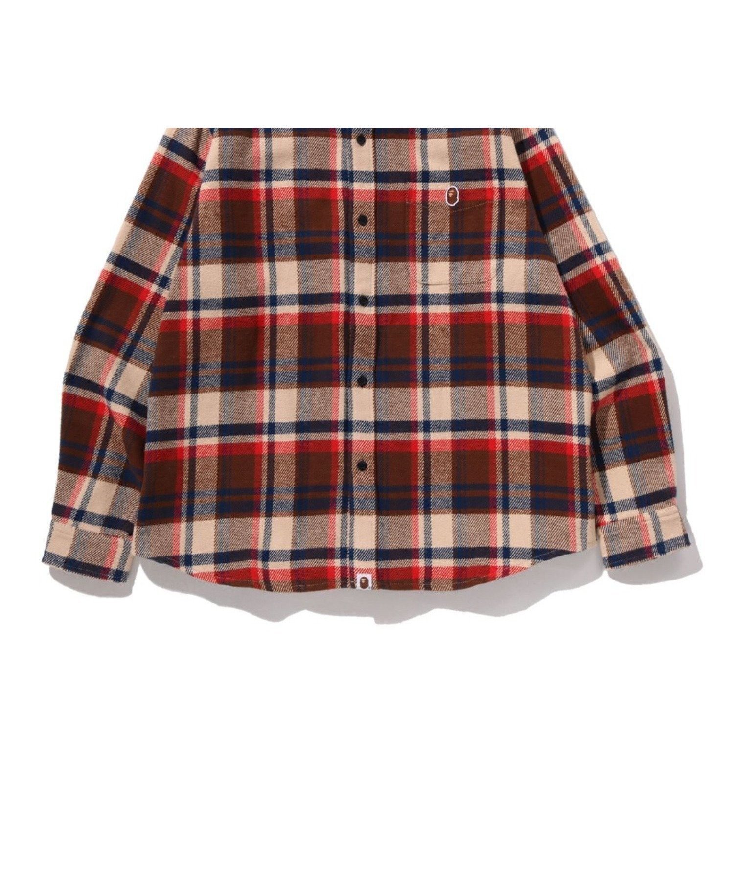 【アベイシングエイプ/A BATHING APE / MEN】のBAPE CHECK SHIRT インテリア・キッズ・メンズ・レディースファッション・服の通販 founy(ファニー) 　ファッション　Fashion　メンズファッション　Fashion for Men　ワンポイント　One Point, Statement Accent　人気　Popular, Best Seller　RED|ID: prp329100004784542 ipo3291000000034732778