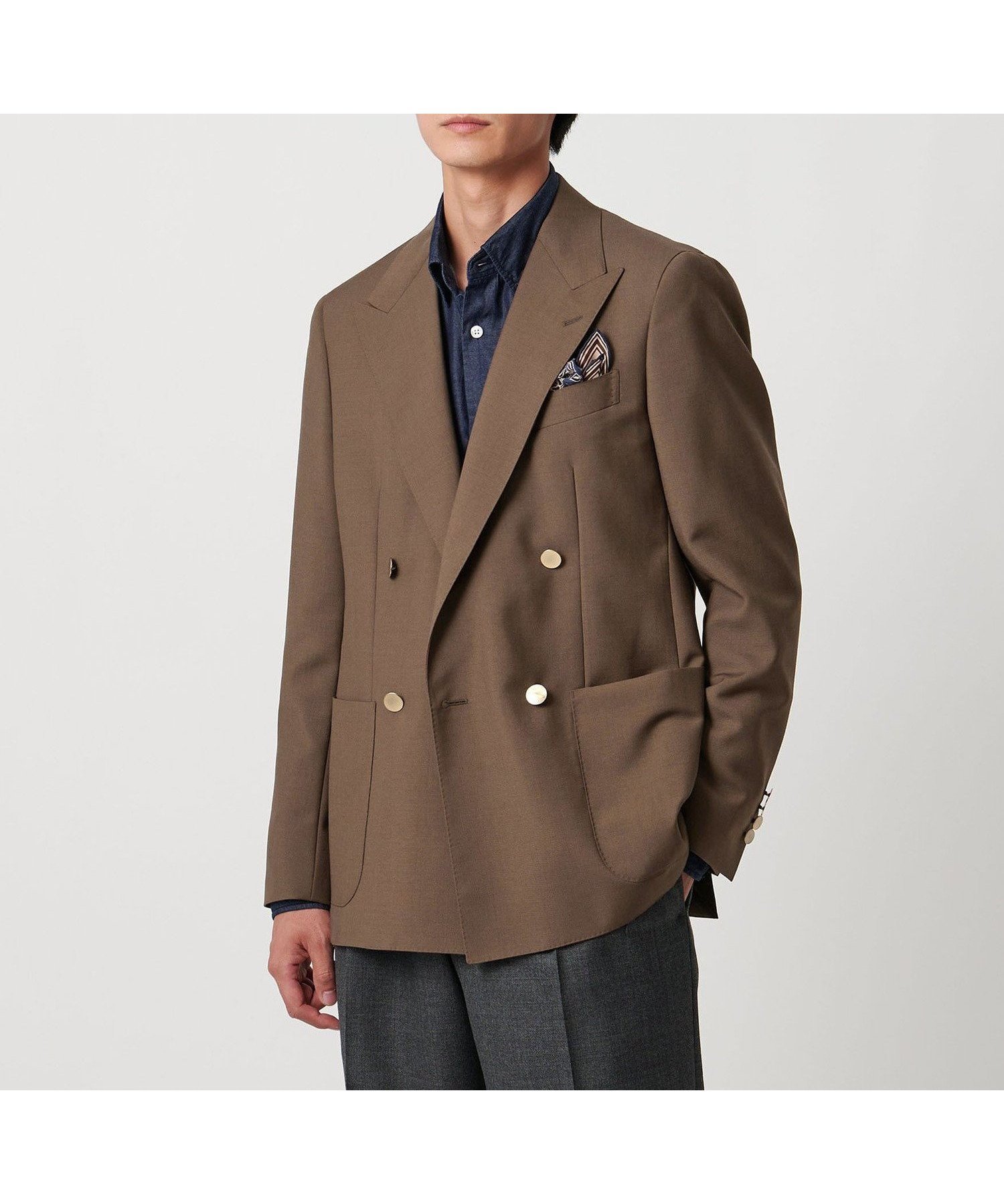 【ユナイテッドアローズ/UNITED ARROWS / MEN】のウール モヘヤ 4ボタン ダブルブレストブレザー S-MODEL インテリア・キッズ・メンズ・レディースファッション・服の通販 founy(ファニー) 　ファッション　Fashion　メンズファッション　Fashion for Men　クラシック　Classic, Timeless Style　ショルダー　Shoulder, Shoulder Strap　ダブル　Double, Double-Breasted　テーラード　Tailored, Tailored Fit　デニム　Denim, Jeans Material　バランス　Balance, Style Balance　パッチ　Patch, Appliqué　フラップ　Flap, Flap Pocket　フロント　Front, Front Design　プリーツ　Pleats, Pleated　ポケット　Pocket, Pocket Detail　メタル　Metal, Metal Parts　モダン　Modern, Contemporary　おすすめ　Recommended / Our Picks　エレガント 上品　Elegant　MOCA|ID: prp329100004784565 ipo3291000000034961844