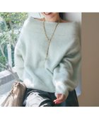 【ラブティックボンボン/La boutique BonBon】の【大人っぽニット】ヘアリーウールカシミア混リブネックオフショルニット 人気、トレンドファッション・服の通販 founy(ファニー) ファッション Fashion レディースファッション Fashion for Women トップス・カットソー Cut & Sew Tops ニット Knit Tops & Sweaters おすすめ Recommended / Our Picks デコルテ Décolleté, Neckline ボトム Bottoms, Lower Wear リラックス Relax, Relaxed Fit thumbnail ミント|ID: prp329100004784574 ipo3291000000034823530