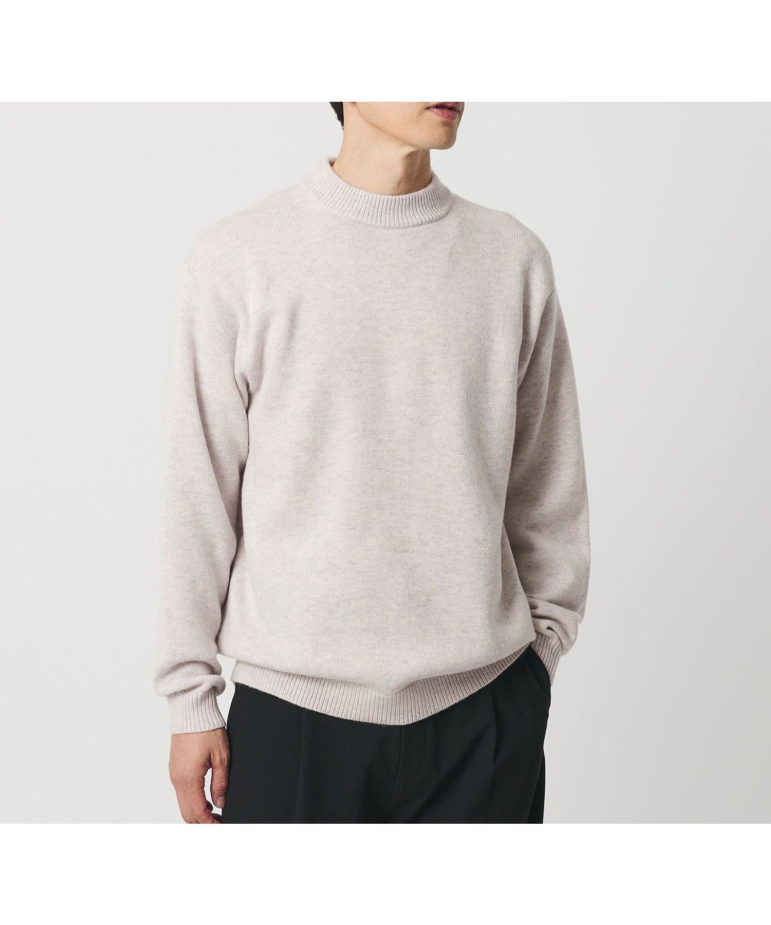 【ビューティ&ユース ユナイテッドアローズ/BEAUTY&YOUTH / UNITED ARROWS / MEN】のウールカシミヤブレンド モックネック ニット インテリア・キッズ・メンズ・レディースファッション・服の通販 founy(ファニー) 　ファッション　Fashion　メンズファッション　Fashion for Men　コンパクト　Compact, Small Size　シンプル　Simple, Minimal　スラックス　Slacks, Dress Pants　デニム　Denim, Jeans Material　なめらか　Smooth, Silky Texture　バランス　Balance, Style Balance　モックネック　Mock Neck, Short Turtleneck　おすすめ　Recommended / Our Picks　エレガント 上品　Elegant　LT.GRAY|ID: prp329100004784595 ipo3291000000034733664