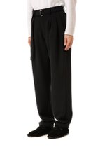 【アタッチメント/ATTACHMENT / MEN】のポリエステルストレッチダブルクロス ベルト付きワイドテーパードパンツ BLACK|ID: prp329100004784602 ipo3291000000034733737