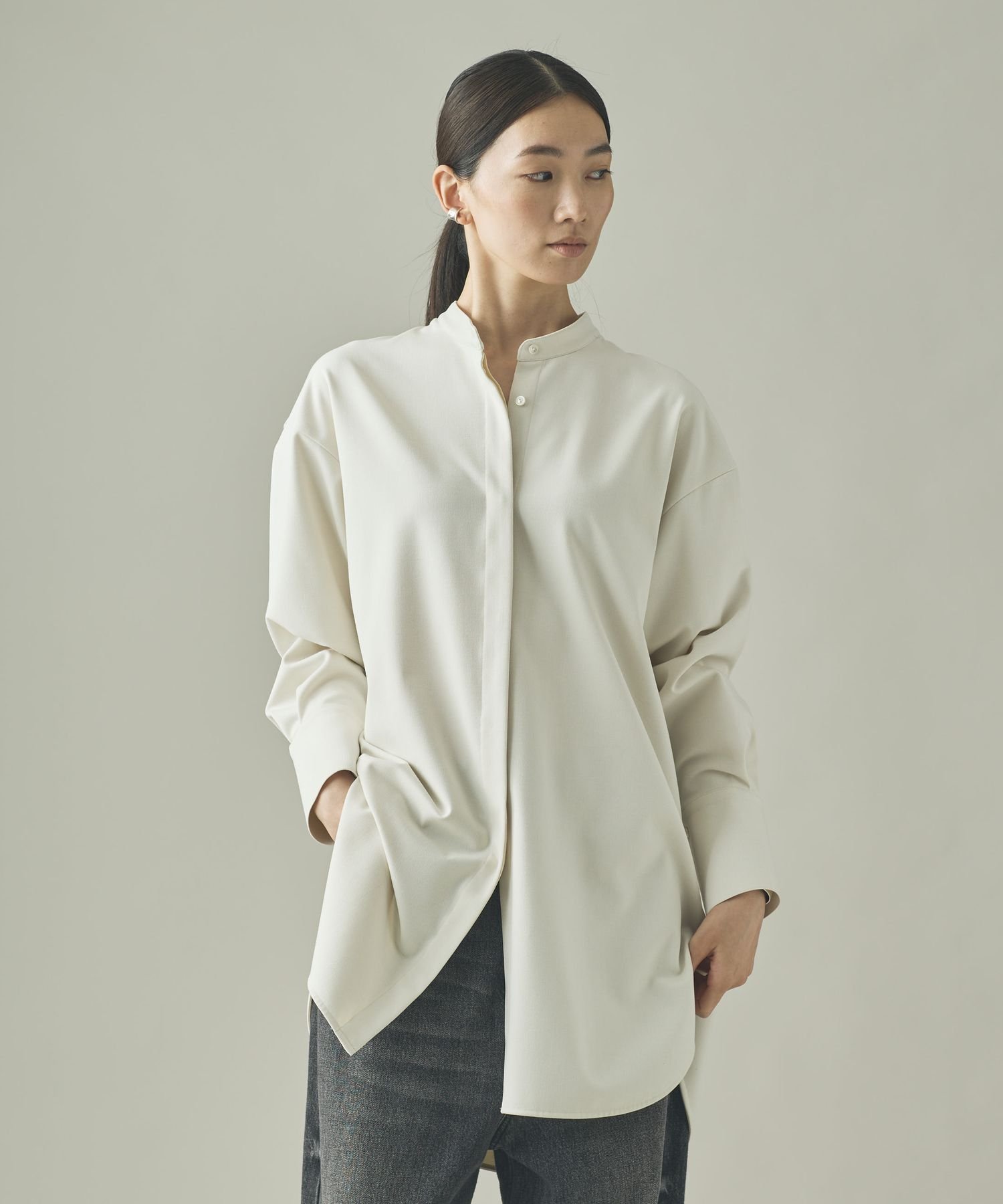 【カレンソロジー/Curensology】のウールライクストレッチシャツ 人気、トレンドファッション・服の通販 founy(ファニー) 　ファッション　Fashion　レディースファッション　Fashion for Women　トップス・カットソー　Cut & Sew Tops　シャツ・ブラウス・オフィスカジュアル　Elegant Blouses & Button-Ups　インナー　Innerwear　エレガント 上品　Elegant　ストレッチ　Stretch, Stretchy Fabric　セットアップ　Set-Up, Coordinated Outfit　ツイル　Twist, Twisted Detail　冬　Winter / This Winter　 other-1|ID: prp329100004784614 ipo3291000000034937893