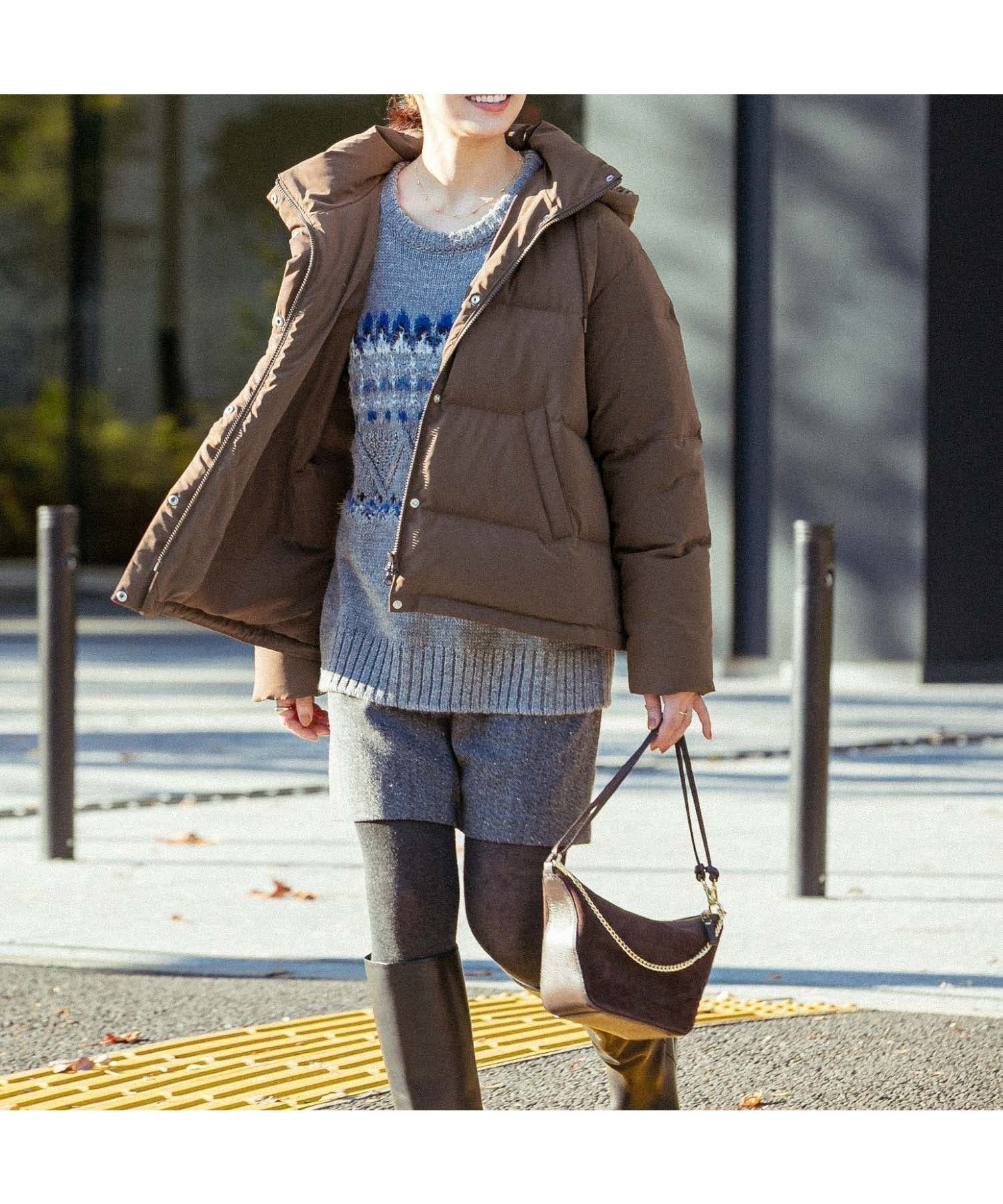 【アーバンリサーチ ロッソ/URBAN RESEARCH ROSSO】のF by ROSSO 撥水2WAYショートダウン インテリア・キッズ・メンズ・レディースファッション・服の通販 founy(ファニー) ファッション Fashion レディースファッション Fashion for Women ショート Short, Short Length スタンド Stand Collar, Upright Stand ダウン Down, Puffer 定番 Standard, Basic Item A/W・秋冬 Autumn/Winter 冬 Winter / This Winter 2025年 2025 2025-2026秋冬・A/W Autumn/Winter 2025–26 AW25–26 ブラウン|ID: prp329100004784637 ipo3291000000035018734