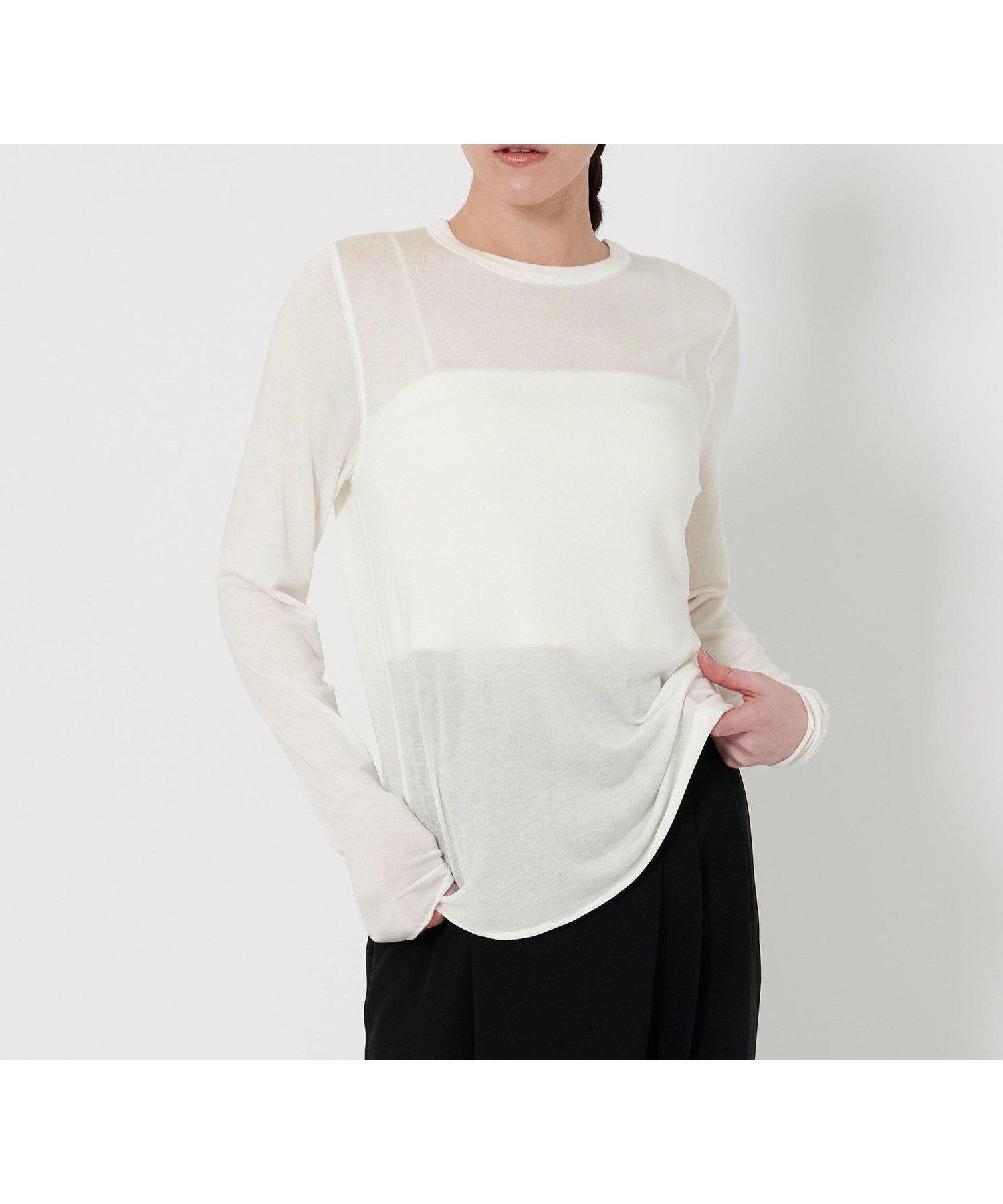 【ユナイテッドアローズ/UNITED ARROWS】のセルロースブレンド クルーネック カットソー インテリア・キッズ・メンズ・レディースファッション・服の通販 founy(ファニー) ファッション Fashion レディースファッション Fashion for Women トップス・カットソー Cut & Sew Tops カットソー・ベーシックTシャツ Cut-and-Sewn Tops / Stretch Tees & Basics カットソー Cut and Sewn Top アウトレット Outlet / Clearance おすすめ Recommended / Our Picks WHITE|ID: prp329100004784942 ipo3291000000034736587