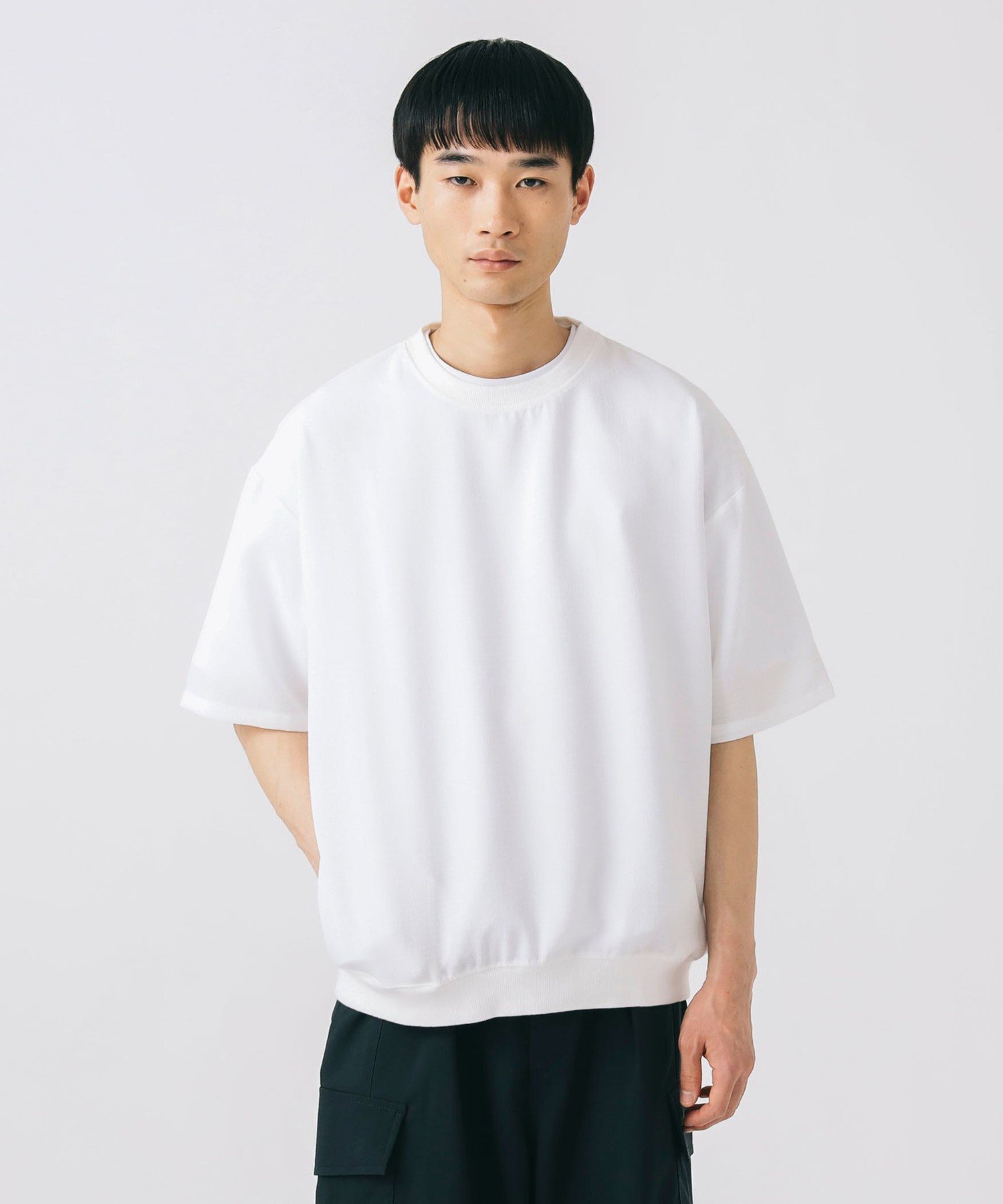 【ビームス ウイメン/BEAMS】のポリメランジ 布帛 Tシャツ (吸水速乾) インテリア・キッズ・メンズ・レディースファッション・服の通販 founy(ファニー) 　ファッション　Fashion　レディースファッション　Fashion for Women　トップス・カットソー　Cut & Sew Tops　シャツ・ブラウス・オフィスカジュアル　Elegant Blouses & Button-Ups　ロングTシャツ・Tシャツ　Longline T-Shirts & Tees　おすすめ　Recommended / Our Picks　ショート　Short, Short Length　シンプル　Simple, Minimal　スラックス　Slacks, Dress Pants　デニム　Denim, Jeans Material　バランス　Balance, Style Balance　フィット　Fit, Slim Fit　フレア　Flare, Flared　リラックス　Relax, Relaxed Fit　ワイド　Wide, Wide Fit　エレガント 上品　Elegant　吸水　Absorbent, Quick-Dry　WHITE|ID: prp329100004784944 ipo3291000000035024777