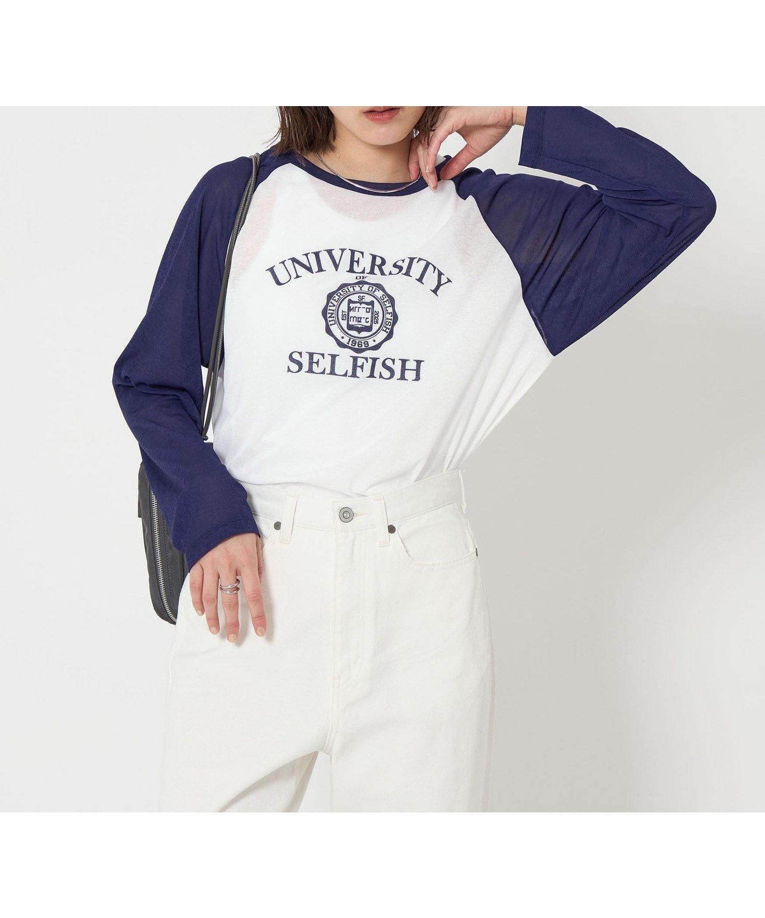 【ユナイテッドアローズ/UNITED ARROWS】のベースボール ロング Tシャツ インテリア・キッズ・メンズ・レディースファッション・服の通販 founy(ファニー) 　ファッション　Fashion　レディースファッション　Fashion for Women　トップス・カットソー　Cut & Sew Tops　シャツ・ブラウス・オフィスカジュアル　Elegant Blouses & Button-Ups　ロングTシャツ・Tシャツ　Longline T-Shirts & Tees　インナー　Innerwear　春　Spring　カーディガン　Cardigan, Knitwear　シアー　Sheer, See-Through　ジャケット　Jacket, Outerwear　デニム　Denim, Jeans Material　フェミニン　Feminine, Girly　フロント　Front, Front Design　プリント　Print, Printed Pattern　メランジ　Melange, Mixed Yarn　ルーズ　Loose, Oversized　ロング　Long, Long-Length　アウトレット　Outlet / Clearance　夏　Summer　NAVY|ID: prp329100004784945 ipo3291000000034736600