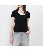 【ユナイテッドアローズ/UNITED ARROWS】のASTRAET コットン フライス トリム UネックTシャツ BLACK|ID: prp329100004784984 ipo3291000000034736740