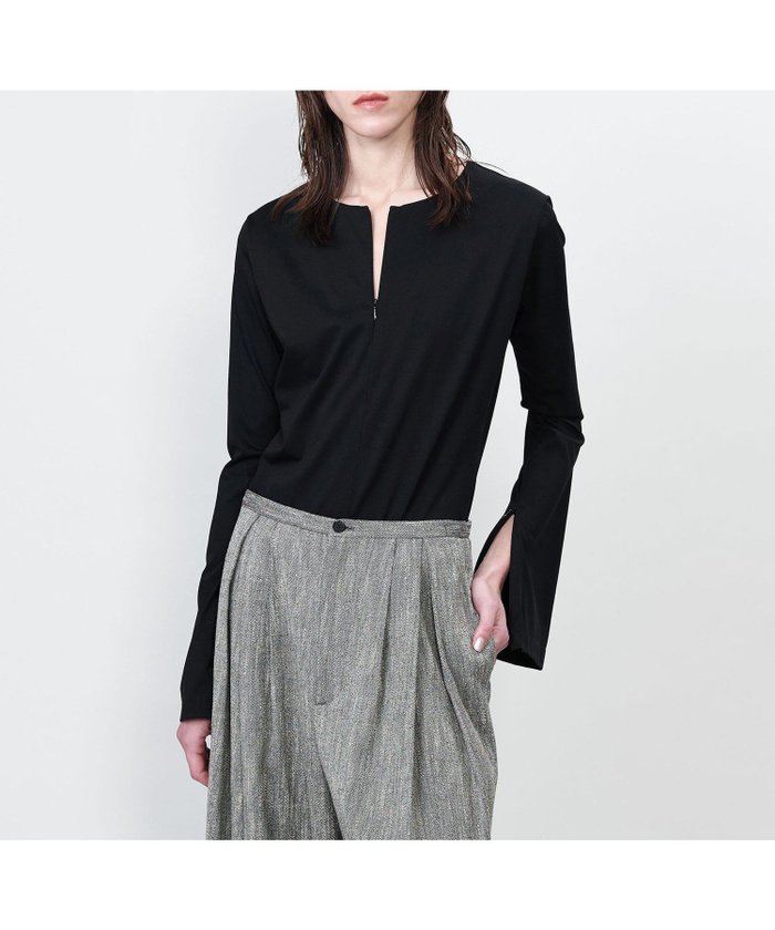 【ユナイテッドアローズ/UNITED ARROWS】のASTRAET ジップ クルーネック フレアスリーブカットソー インテリア・キッズ・メンズ・レディースファッション・服の通販 founy(ファニー) https://founy.com/ ファッション Fashion レディースファッション Fashion for Women トップス・カットソー Cut & Sew Tops カットソー・ベーシックTシャツ Cut-and-Sewn Tops / Stretch Tees & Basics カットソー Cut and Sewn Top ジップ Zip, Zipper スリーブ Sleeve, Long Sleeve / Short Sleeve デニム Denim, Jeans Material フレア Flare, Flared アウトレット Outlet / Clearance |ID: prp329100004785002 ipo3291000000034736806