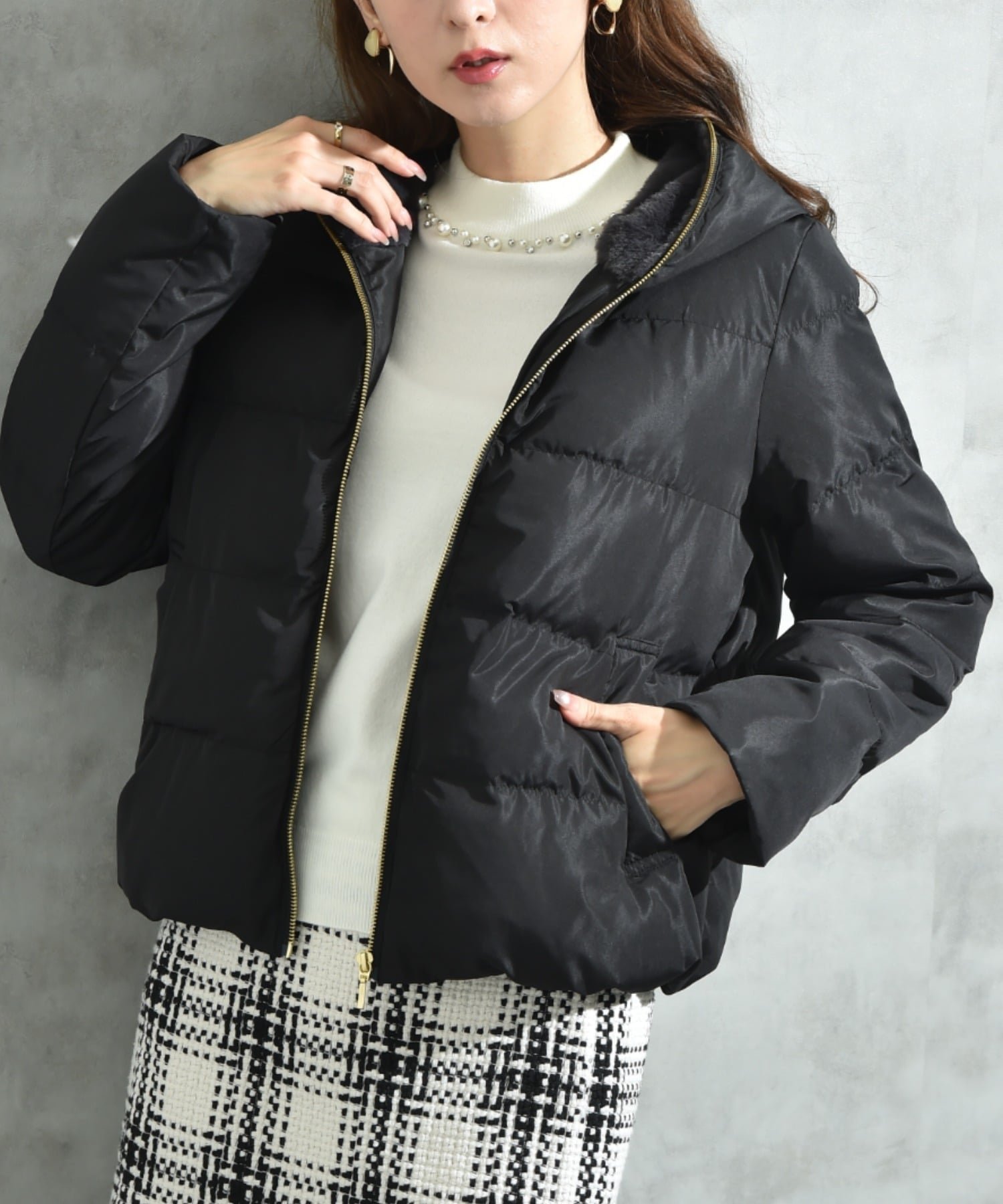 【インタープラネット/INTERPLANET】のフードフェクファー中綿ジャケット インテリア・キッズ・メンズ・レディースファッション・服の通販 founy(ファニー) ファッション Fashion レディースファッション Fashion for Women アウター Coat / Outerwear Collection レディースジャケット・軽アウター Jackets インナー Innerwear ジャケット Jacket, Outerwear バランス Balance, Style Balance フェイクファー Faux Fur, Imitation Fur A/W・秋冬 Autumn/Winter ブラック|ID: prp329100004785007 ipo3291000000034893646