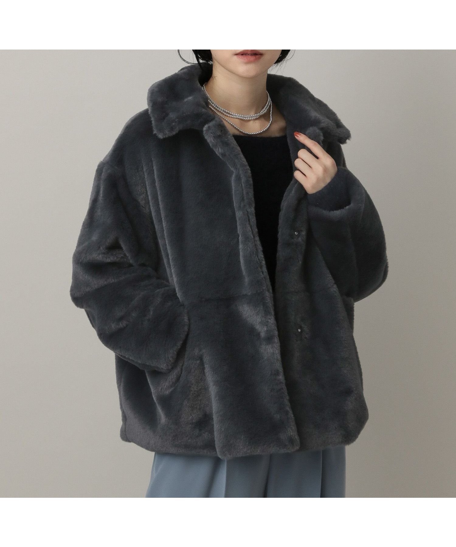 【アパートバイローリーズ/apart by lowrys】の【WEB限定】ファージャケット インテリア・キッズ・メンズ・レディースファッション・服の通販 founy(ファニー) 　ファッション　Fashion　レディースファッション　Fashion for Women　アウター　Coat / Outerwear Collection　レディースジャケット・軽アウター　Jackets　おすすめ　Recommended / Our Picks　ジャケット　Jacket, Outerwear　スタンド　Stand Collar, Upright Stand　パターン　Pattern, Design Print　ポケット　Pocket, Pocket Detail　ミドル　Middle Length, Mid Height　エレガント 上品　Elegant　軽量　Lightweight, Ultra Light　ネイビー88|ID: prp329100004785016 ipo3291000000034894766