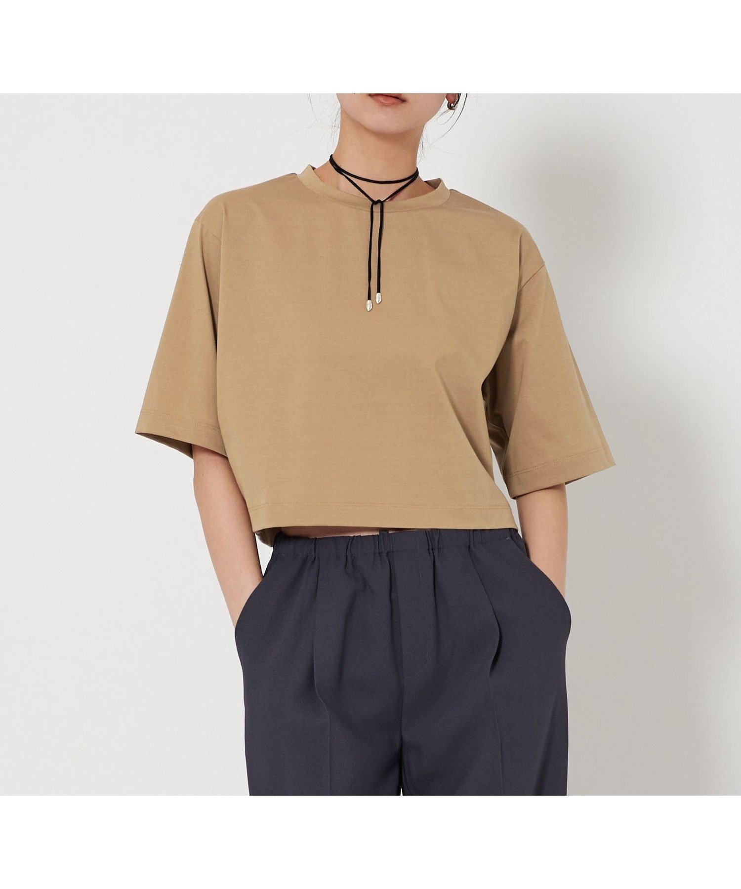 【ユナイテッドアローズ/UNITED ARROWS】のコットンポリエステル クロップド Tシャツ インテリア・キッズ・メンズ・レディースファッション・服の通販 founy(ファニー) ファッション Fashion レディースファッション Fashion for Women トップス・カットソー Cut & Sew Tops シャツ・ブラウス・オフィスカジュアル Elegant Blouses & Button-Ups ロングTシャツ・Tシャツ Longline T-Shirts & Tees クロップド Cropped, Short Length コンパクト Compact, Small Size ショート Short, Short Length スラックス Slacks, Dress Pants トレンド Trend, Trending Now ベーシック Basic, Essential ワイド Wide, Wide Fit アウトレット Outlet / Clearance おすすめ Recommended / Our Picks BEIGE|ID: prp329100004785017 ipo3291000000034736869