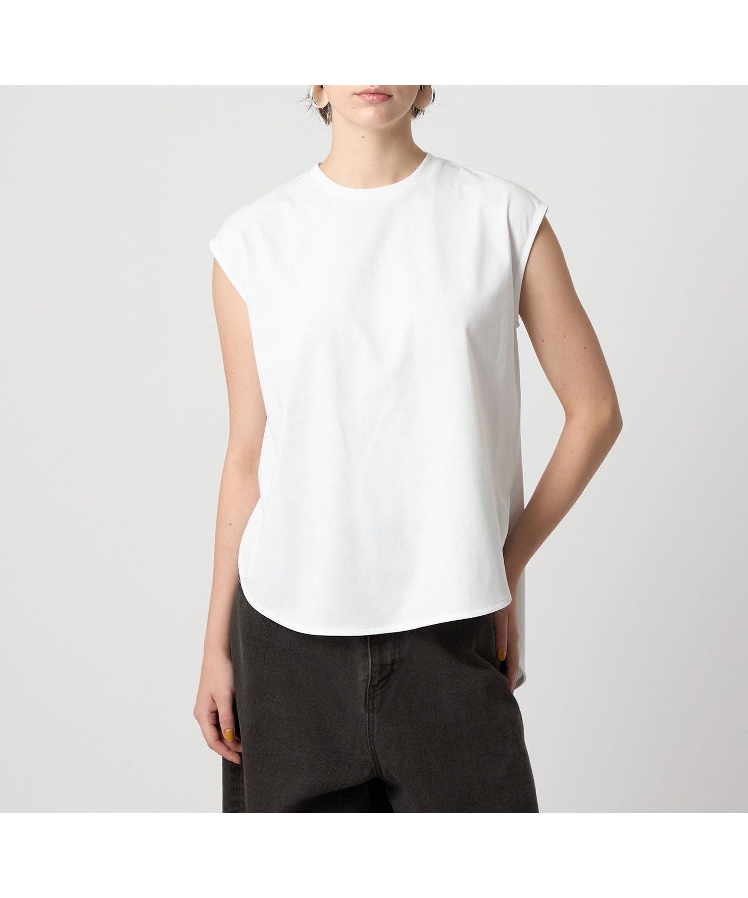 【ユナイテッドアローズ/UNITED ARROWS】のASTRAET テンジク クルーネック ノースリーブTシャツ 人気、トレンドファッション・服の通販 founy(ファニー) 　ファッション　Fashion　レディースファッション　Fashion for Women　トップス・カットソー　Cut & Sew Tops　キャミソール&ノースリーブ　Camisoles & Sleeveless Tops　シャツ・ブラウス・オフィスカジュアル　Elegant Blouses & Button-Ups　ロングTシャツ・Tシャツ　Longline T-Shirts & Tees　カットソー　Cut and Sewn Top　タイトスカート　Pencil Skirt, Tight Skirt　デニム　Denim, Jeans Material　ノースリーブ　Sleeveless, No-Sleeve　バランス　Balance, Style Balance　アウトレット　Outlet / Clearance　 other-1|ID: prp329100004785033 ipo3291000000034736917