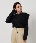 【ユナイテッドアローズ/UNITED ARROWS】のレースベスト*ロングTシャツ レイヤードセット BLACK|ID: prp329100004785038 ipo3291000000034736940