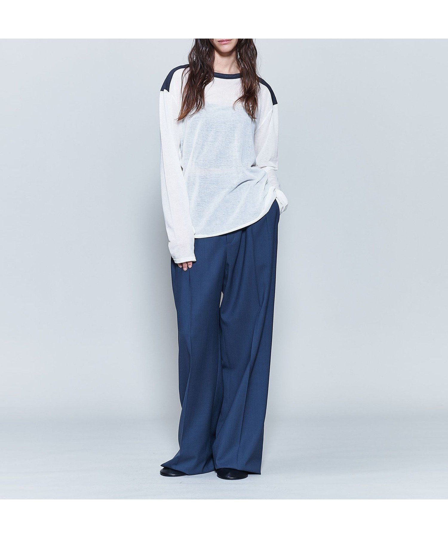 【ユナイテッドアローズ/UNITED ARROWS】の6(ROKU) コットンナイロン シアー ヨーク ロングスリーブTシャツ インテリア・キッズ・メンズ・レディースファッション・服の通販 founy(ファニー) 　ファッション　Fashion　レディースファッション　Fashion for Women　トップス・カットソー　Cut & Sew Tops　シャツ・ブラウス・オフィスカジュアル　Elegant Blouses & Button-Ups　ロングTシャツ・Tシャツ　Longline T-Shirts & Tees　インナー　Innerwear　カーディガン　Cardigan, Knitwear　クール　Cool, Chic　シアー　Sheer, See-Through　ジャケット　Jacket, Outerwear　スリーブ　Sleeve, Long Sleeve / Short Sleeve　ヨーク　Yoke, Yoke Design　ロング　Long, Long-Length　アウトレット　Outlet / Clearance　おすすめ　Recommended / Our Picks　夏　Summer　OFF WHITE|ID: prp329100004785043 ipo3291000000034736961