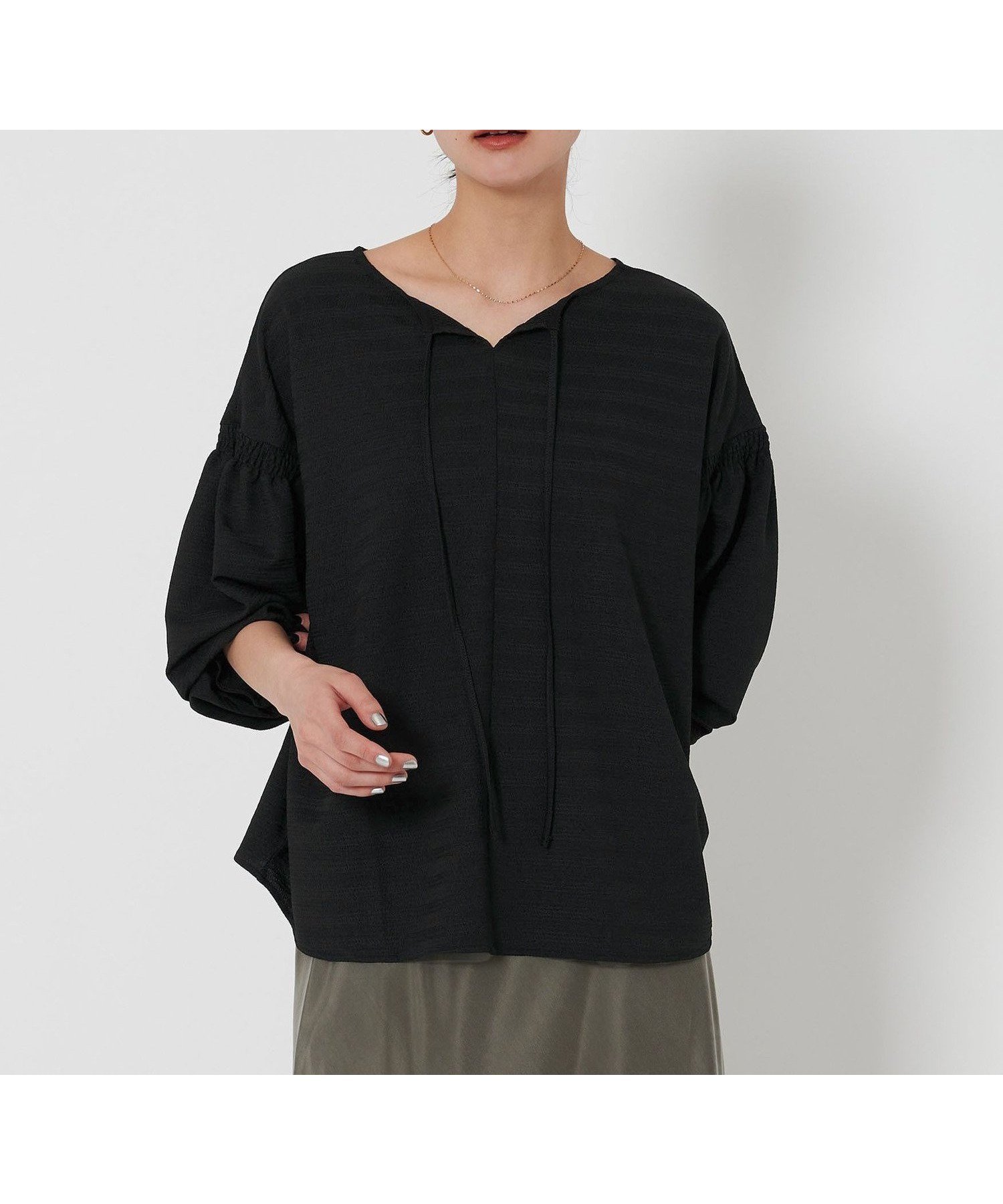 【ユナイテッドアローズ/UNITED ARROWS】のフクレジャガード プルオーバー -2WAY- インテリア・キッズ・メンズ・レディースファッション・服の通販 founy(ファニー) 　ファッション　Fashion　レディースファッション　Fashion for Women　トップス・カットソー　Cut & Sew Tops　カジュアルプルオーバー・ニットトップス　Pullovers & Knit Tops / Casual Pullovers　インナー　Innerwear　カットソー　Cut and Sewn Top　ギャザー　Gathered, Ruffled　シンプル　Simple, Minimal　スラックス　Slacks, Dress Pants　スリーブ　Sleeve, Long Sleeve / Short Sleeve　デニム　Denim, Jeans Material　トレンド　Trend, Trending Now　マニッシュ　Mannish, Boyish　リボン　Ribbon, Bow　ワイド　Wide, Wide Fit　アウトレット　Outlet / Clearance　おすすめ　Recommended / Our Picks　BLACK|ID: prp329100004785047 ipo3291000000034736977