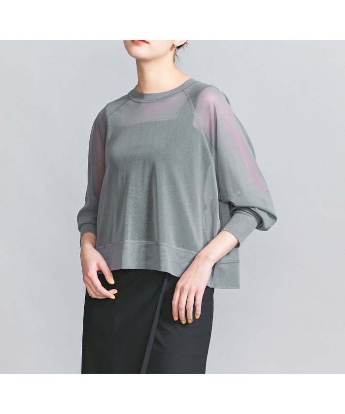 【ユナイテッドアローズ/UNITED ARROWS】のポリエステルチュール ラグランスリーブ プルオーバー インテリア・キッズ・メンズ・レディースファッション・服の通販 founy(ファニー) https://founy.com/ ファッション Fashion レディースファッション Fashion for Women トップス・カットソー Cut & Sew Tops カジュアルプルオーバー・ニットトップス Pullovers & Knit Tops / Casual Pullovers サテン Satin, Glossy Fabric シアー Sheer, See-Through シンプル Simple, Minimal スリーブ Sleeve, Long Sleeve / Short Sleeve チュール Tulip, Tulip Motif トレンド Trend, Trending Now バランス Balance, Style Balance フェミニン Feminine, Girly プリント Print, Printed Pattern ボトム Bottoms, Lower Wear メッシュ Mesh, Net Fabric アウトレット Outlet / Clearance おすすめ Recommended / Our Picks |ID: prp329100004785059 ipo3291000000034737040