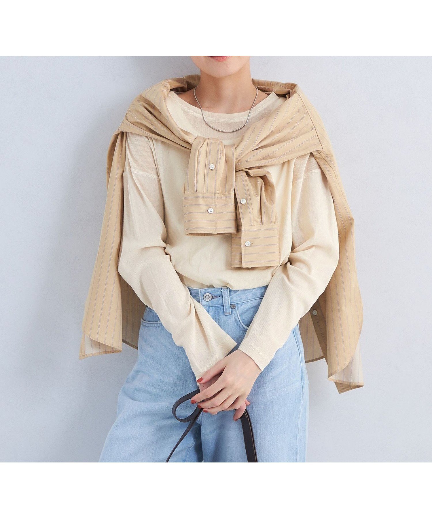 【ユナイテッドアローズ/UNITED ARROWS】のシアー オーバーサイズ ロングスリーブ Tシャツ インテリア・キッズ・メンズ・レディースファッション・服の通販 founy(ファニー) 　ファッション　Fashion　レディースファッション　Fashion for Women　トップス・カットソー　Cut & Sew Tops　シャツ・ブラウス・オフィスカジュアル　Elegant Blouses & Button-Ups　ロングTシャツ・Tシャツ　Longline T-Shirts & Tees　インナー　Innerwear　春　Spring　シアー　Sheer, See-Through　シンプル　Simple, Minimal　スリーブ　Sleeve, Long Sleeve / Short Sleeve　ベスト　Vest, Waistcoat　ルーズ　Loose, Oversized　ロング　Long, Long-Length　アウトレット　Outlet / Clearance　夏　Summer　OFF WHITE|ID: prp329100004785060 ipo3291000000034737049