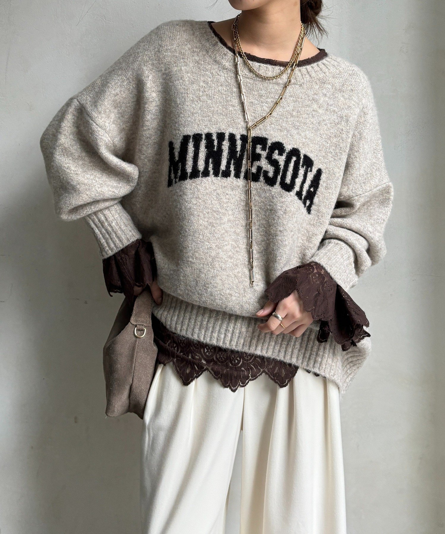 【ドゥドゥ/DouDou】の【完売カラー再追加!/レイヤードアイテム/着映え◎】レースフレアブラウス インテリア・キッズ・メンズ・レディースファッション・服の通販 founy(ファニー) ファッション Fashion レディースファッション Fashion for Women トップス・カットソー Cut & Sew Tops シャツ・ブラウス・オフィスカジュアル Elegant Blouses & Button-Ups スウェット / スエット Sweatshirt, Sweatwear スマート Smart, Elegant トレンド Trend, Trending Now バランス Balance, Style Balance フレア Flare, Flared ボトム Bottoms, Lower Wear レース Lace, Lace Fabric A/W・秋冬 Autumn/Winter 冬 Winter / This Winter 再入荷 Restock / Back in Stock おすすめ Recommended / Our Picks 2025年 2025 2025-2026秋冬・A/W Autumn/Winter 2025–26 AW25–26 ブラウン|ID: prp329100004785075 ipo3291000000034917374