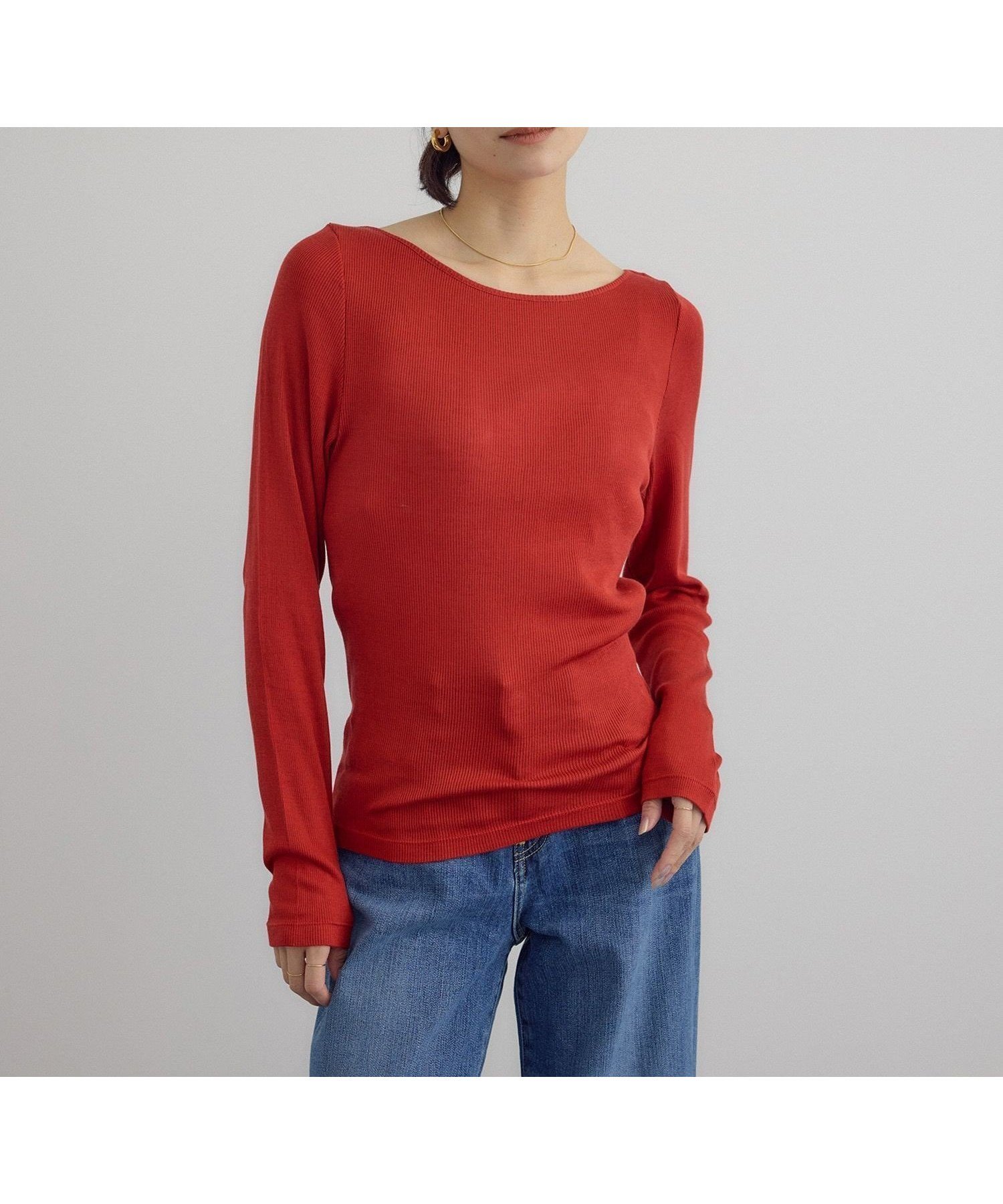 【サロン アダム エ ロペ/SALON adam et rope'】のHug Silkラウンドネックプルオーバー 3 / 新色追加 インテリア・キッズ・メンズ・レディースファッション・服の通販 founy(ファニー) 　ファッション　Fashion　レディースファッション　Fashion for Women　トップス・カットソー　Cut & Sew Tops　カジュアルプルオーバー・ニットトップス　Pullovers & Knit Tops / Casual Pullovers　インナー　Innerwear　春　Spring　カーディガン　Cardigan, Knitwear　シルク　Silk, 100% Silk　シンプル　Simple, Minimal　ジャケット　Jacket, Outerwear　スリーブ　Sleeve, Long Sleeve / Short Sleeve　デコルテ　Décolleté, Neckline　デニム　Denim, Jeans Material　ハイネック　High Neck, Mock Neck　ベーシック　Basic, Essential　ロング　Long, Long-Length　ワイド　Wide, Wide Fit　A/W・秋冬　Autumn/Winter　S/S・春夏　SS, Spring/Summer, Warm Season　夏　Summer　エレガント 上品　Elegant　レッド(60)|ID: prp329100004785083 ipo3291000000035173470