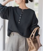 【スピック&スパン/Spick & Span】の《WEB限定カラー有り / 追加3 》メタルボタンヘンリーネックニット ブラック|ID: prp329100004785088 ipo3291000000034775442