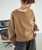 【スピック&スパン/Spick & Span】の《WEB限定カラー有り / 追加3 》メタルボタンヘンリーネックニット キャメル|ID: prp329100004785088 ipo3291000000034775449