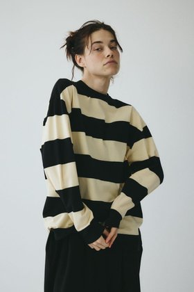 【ヘリンドットサイ/HeRIN.CYE】のBorder cut tops 人気、トレンドファッション・服の通販 founy(ファニー) ファッション Fashion レディースファッション Fashion for Women トップス・カットソー Cut & Sew Tops ベーシック Basic, Essential ボーダー Border, Stripe ロング Long, Long-Length 冬 Winter / This Winter |ID:prp329100004785090