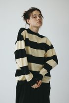 【ヘリンドットサイ/HeRIN.CYE】のBorder cut tops 人気、トレンドファッション・服の通販 founy(ファニー) ファッション Fashion レディースファッション Fashion for Women トップス・カットソー Cut & Sew Tops ベーシック Basic, Essential ボーダー Border, Stripe ロング Long, Long-Length 冬 Winter / This Winter thumbnail 柄WHT5|ID: prp329100004785090 ipo3291000000034930300