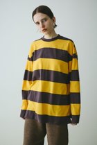 【ヘリンドットサイ/HeRIN.CYE】のBorder cut tops 人気、トレンドファッション・服の通販 founy(ファニー) ファッション Fashion レディースファッション Fashion for Women トップス・カットソー Cut & Sew Tops ベーシック Basic, Essential ボーダー Border, Stripe ロング Long, Long-Length 冬 Winter / This Winter thumbnail 柄YEL5|ID: prp329100004785090 ipo3291000000034930301