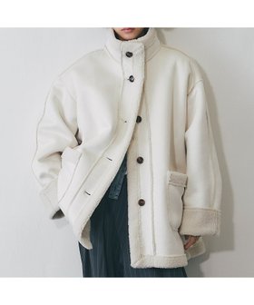 【スマイルオーキッド/SMILE ORCHID】のフェイクムートンスタンドコート 人気、トレンドファッション・服の通販 founy(ファニー) ファッション Fashion レディースファッション Fashion for Women アウター Coat / Outerwear Collection コート・ロングコート・ピーコート Long Coats, Peacoats & More ジャケット Jacket, Outerwear スウェット / スエット Sweatshirt, Sweatwear スタイリッシュ Stylish, Fashionable ハイネック High Neck, Mock Neck バランス Balance, Style Balance パッチ Patch, Appliqué フェミニン Feminine, Girly ポケット Pocket, Pocket Detail リラックス Relax, Relaxed Fit 冬 Winter / This Winter |ID:prp329100004785118