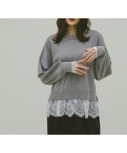 【グローバルワーク/GLOBAL WORK】のメルティレースドッキングプルオーバー/581158 人気、トレンドファッション・服の通販 founy(ファニー) ファッション Fashion レディースファッション Fashion for Women トップス・カットソー Cut & Sew Tops カジュアルプルオーバー・ニットトップス Pullovers & Knit Tops / Casual Pullovers おすすめ Recommended / Our Picks なめらか Smooth, Silky Texture シンプル Simple, Minimal デニム Denim, Jeans Material レース Lace, Lace Fabric thumbnail モカッシュグレー17|ID: prp329100004785152 ipo3291000000034882942
