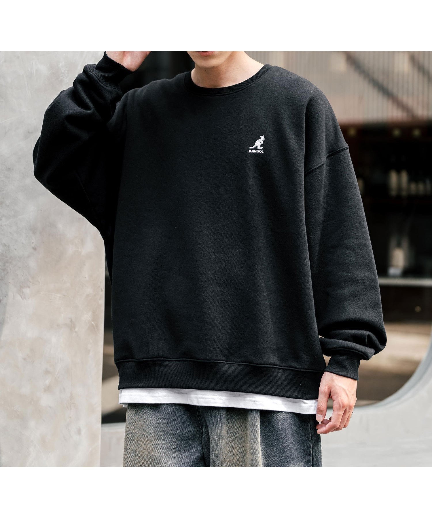 【ロッキーモンロー/Rocky Monroe】の【KANGOL】別注コラボ ロゴ刺繍スウェット 人気、トレンドファッション・服の通販 founy(ファニー) 　ファッション　Fashion　レディースファッション　Fashion for Women　トップス・カットソー　Cut & Sew Tops　レディースパーカー・カジュアルフーディー　Casual Hoodies & Sweatshirts　スウェット・クルーネックトップス　Sweatshirts & Crewnecks / Relaxed Fit Sweat Tops　コラボ　Collaboration, Collab　切替　Switching, Contrast Panel　軽量　Lightweight, Ultra Light　シンプル　Simple, Minimal　スウェット / スエット　Sweatshirt, Sweatwear　トレンド　Trend, Trending Now　人気　Popular, Best Seller　ハイネック　High Neck, Mock Neck　パイピング　Piping, Trim Design　別注　Limited Edition, Custom Order　無地　Plain, Solid Color　リラックス　Relax, Relaxed Fit　ワイド　Wide, Wide Fit　ワンポイント　One Point, Statement Accent　エレガント 上品　Elegant　2025年　2025　2025-2026秋冬・A/W　Autumn/Winter 2025–26 AW25–26　 other-1|ID: prp329100004785159 ipo3291000000034737462