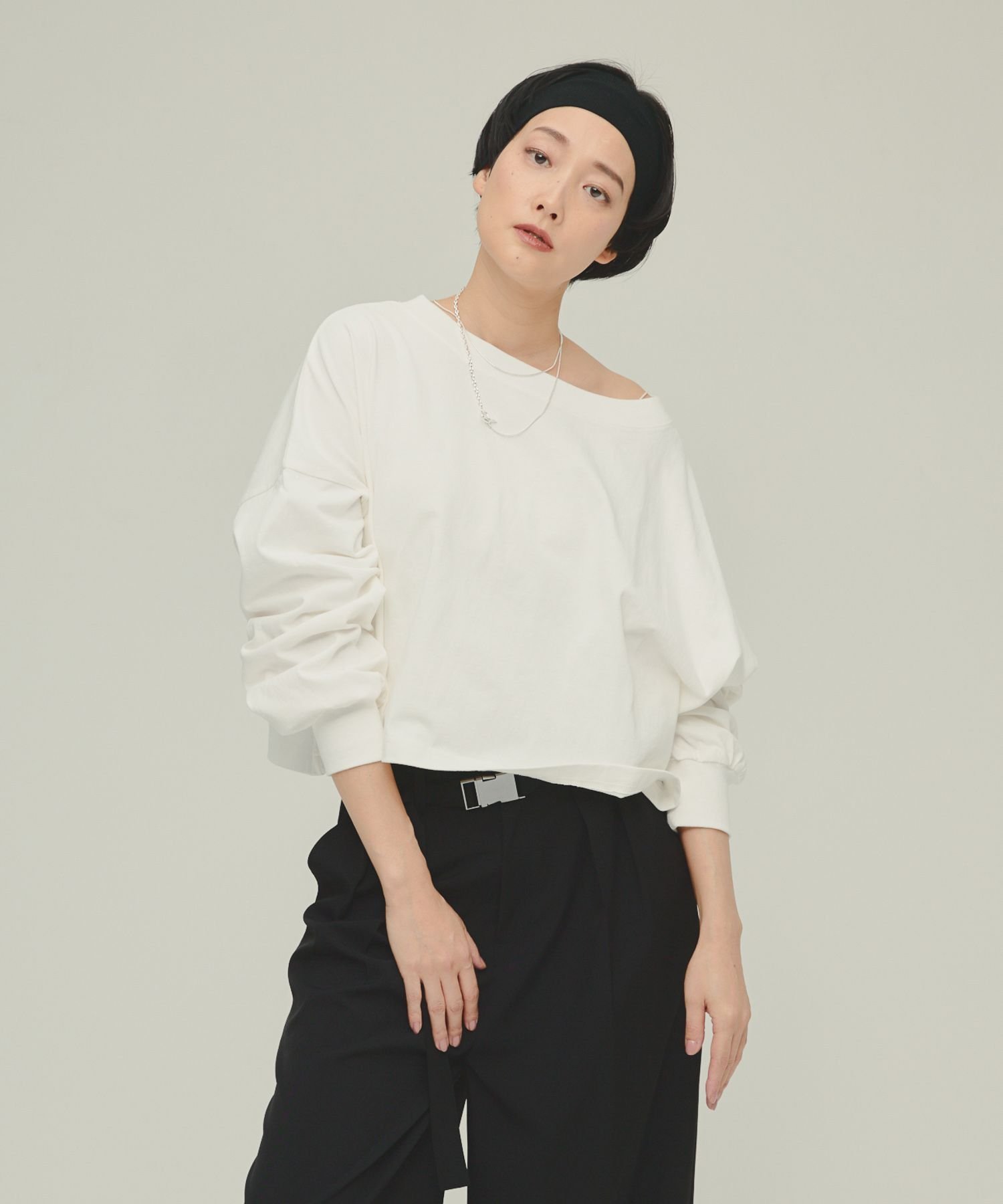 【ジーナシス/JEANASiS】のOff Shoulder Pullover 人気、トレンドファッション・服の通販 founy(ファニー) 　ファッション　Fashion　レディースファッション　Fashion for Women　トップス・カットソー　Cut & Sew Tops　カジュアルプルオーバー・ニットトップス　Pullovers & Knit Tops / Casual Pullovers　おすすめ　Recommended / Our Picks　コンパクト　Compact, Small Size　シンプル　Simple, Minimal　ブラウジング　Blouson Silhouette, Cinched Waist　ボトム　Bottoms, Lower Wear　ルーズ　Loose, Oversized　 other-1|ID: prp329100004785175 ipo3291000000034737551