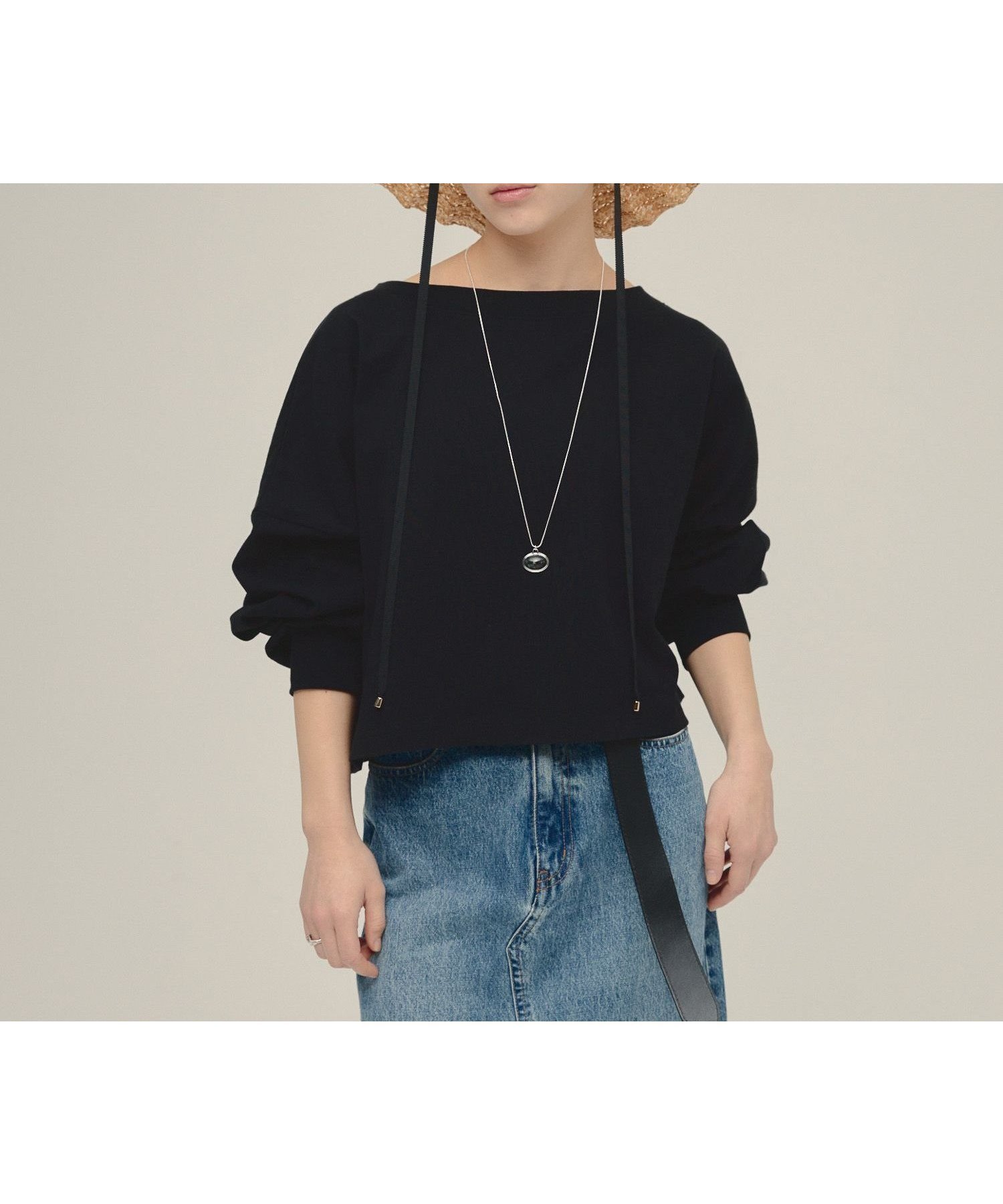 【ジーナシス/JEANASiS】のOff Shoulder Pullover インテリア・キッズ・メンズ・レディースファッション・服の通販 founy(ファニー) 　ファッション　Fashion　レディースファッション　Fashion for Women　トップス・カットソー　Cut & Sew Tops　カジュアルプルオーバー・ニットトップス　Pullovers & Knit Tops / Casual Pullovers　おすすめ　Recommended / Our Picks　コンパクト　Compact, Small Size　シンプル　Simple, Minimal　ブラウジング　Blouson Silhouette, Cinched Waist　ボトム　Bottoms, Lower Wear　ルーズ　Loose, Oversized　ブラック|ID: prp329100004785175 ipo3291000000034737553