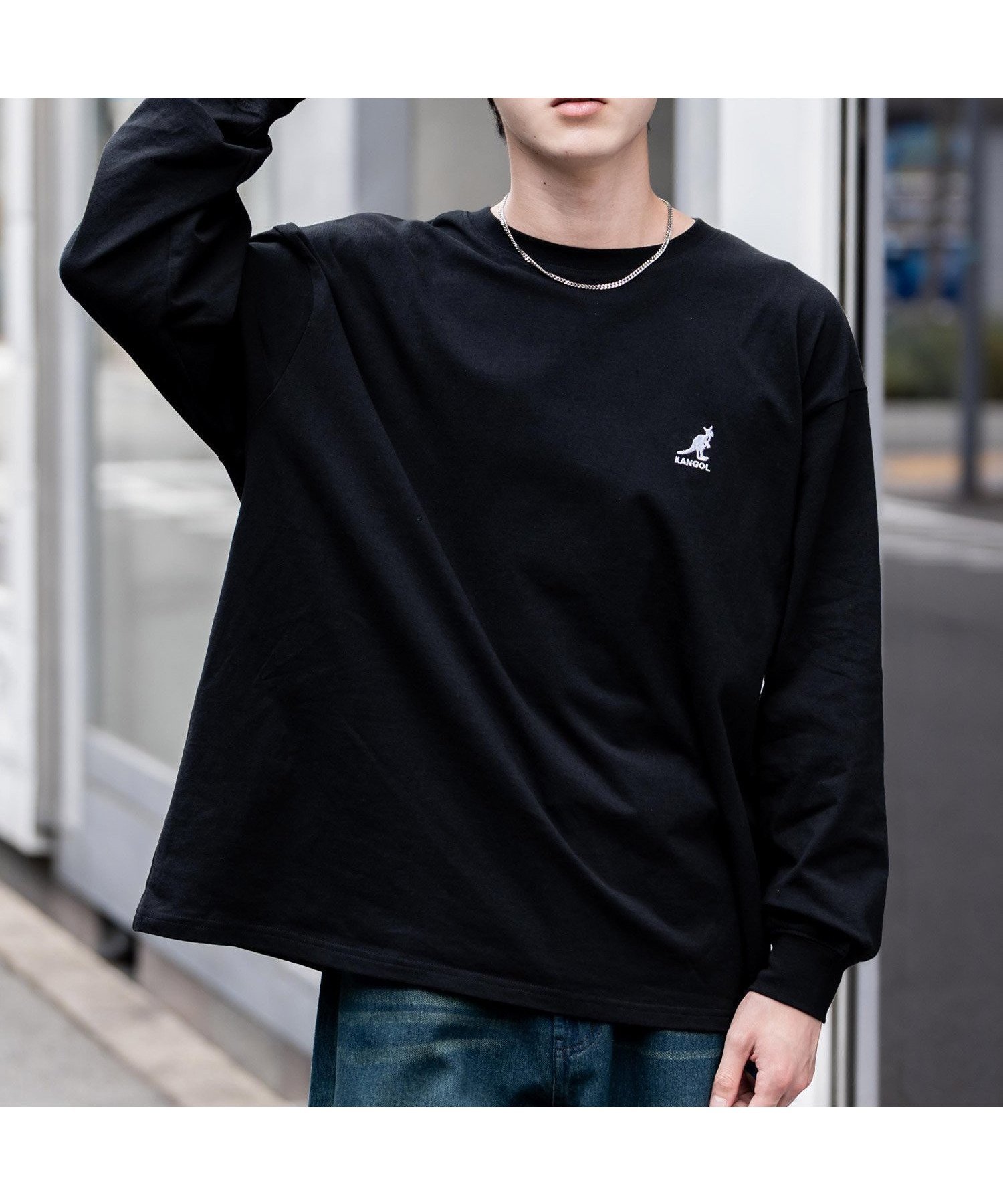 【ロッキーモンロー/Rocky Monroe】の【KANGOL】*【Rocky Monroe】別注コラボワンポイント刺繍長袖Tシャツ インテリア・キッズ・メンズ・レディースファッション・服の通販 founy(ファニー) 　ファッション　Fashion　レディースファッション　Fashion for Women　トップス・カットソー　Cut & Sew Tops　シャツ・ブラウス・オフィスカジュアル　Elegant Blouses & Button-Ups　ロングTシャツ・Tシャツ　Longline T-Shirts & Tees　吸水　Absorbent, Quick-Dry　スラックス　Slacks, Dress Pants　トレンド　Trend, Trending Now　人気　Popular, Best Seller　長袖　Long Sleeve, Full Sleeve　バランス　Balance, Style Balance　別注　Limited Edition, Custom Order　メンズ　Men's, Menswear　リラックス　Relax, Relaxed Fit　ワイド　Wide, Wide Fit　ワンポイント　One Point, Statement Accent　再入荷　Restock / Back in Stock　おすすめ　Recommended / Our Picks　エレガント 上品　Elegant　ブラック|ID: prp329100004785182 ipo3291000000034963146