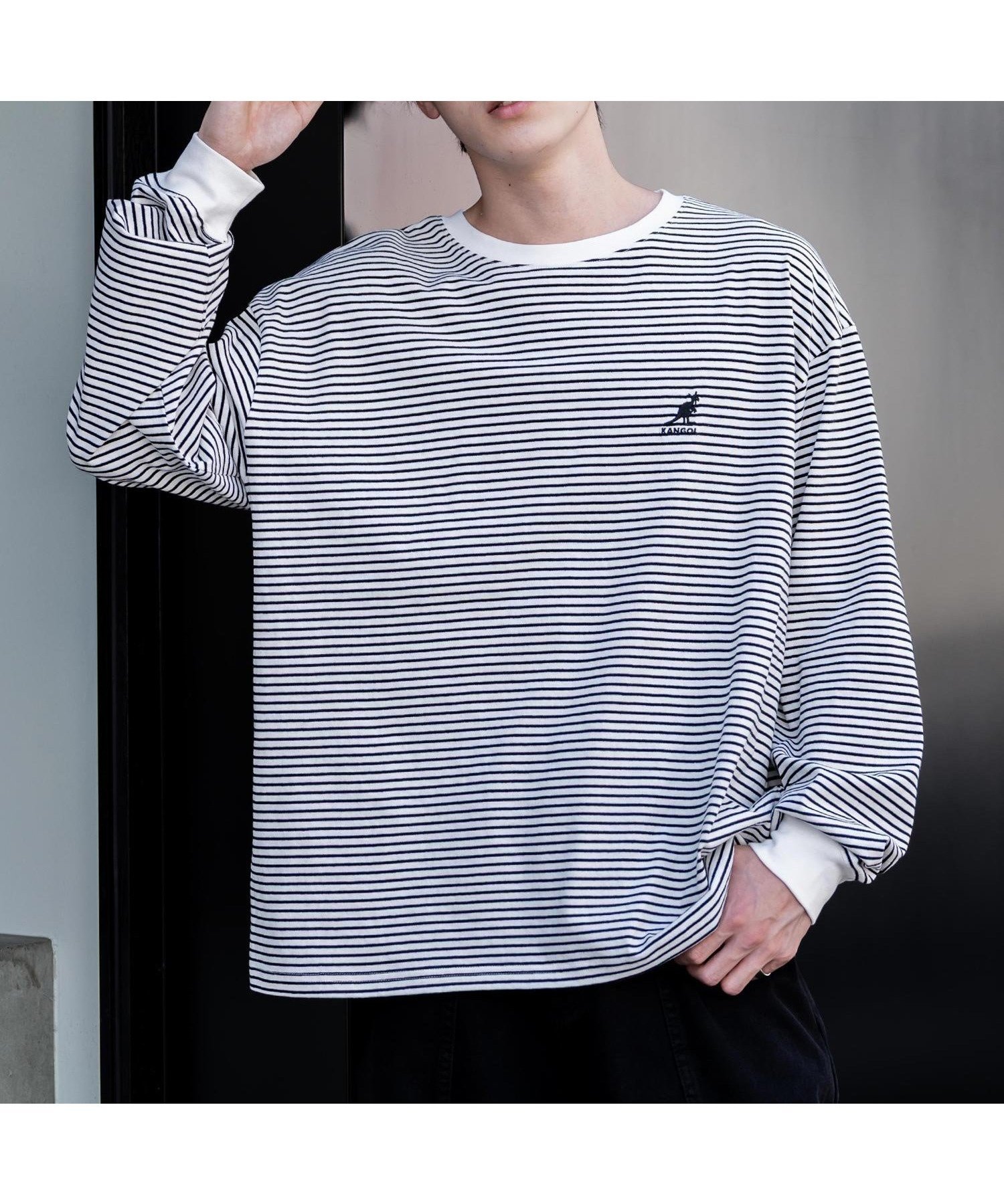 【ロッキーモンロー/Rocky Monroe】の【KANGOL】*【Rocky Monroe】別注コラボワンポイント刺繍長袖Tシャツ インテリア・キッズ・メンズ・レディースファッション・服の通販 founy(ファニー) 　ファッション　Fashion　レディースファッション　Fashion for Women　トップス・カットソー　Cut & Sew Tops　シャツ・ブラウス・オフィスカジュアル　Elegant Blouses & Button-Ups　ロングTシャツ・Tシャツ　Longline T-Shirts & Tees　吸水　Absorbent, Quick-Dry　スラックス　Slacks, Dress Pants　トレンド　Trend, Trending Now　人気　Popular, Best Seller　長袖　Long Sleeve, Full Sleeve　バランス　Balance, Style Balance　別注　Limited Edition, Custom Order　メンズ　Men's, Menswear　リラックス　Relax, Relaxed Fit　ワイド　Wide, Wide Fit　ワンポイント　One Point, Statement Accent　再入荷　Restock / Back in Stock　おすすめ　Recommended / Our Picks　エレガント 上品　Elegant　ホワイト|ID: prp329100004785182 ipo3291000000034963148