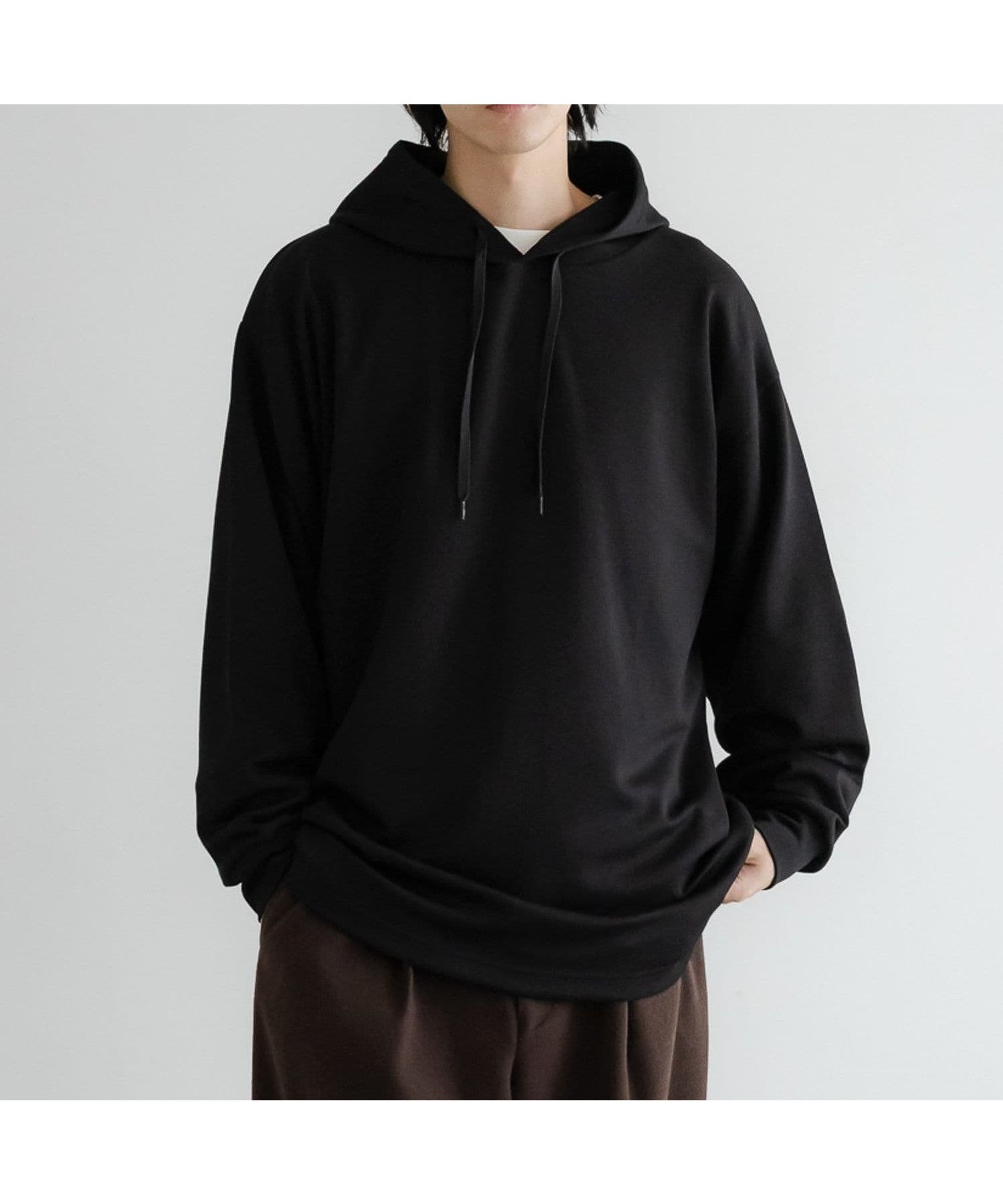 【ローリーズファーム/LOWRYS FARM】の【LFM】TPRUフーディ-Tロングスリーブ インテリア・キッズ・メンズ・レディースファッション・服の通販 founy(ファニー) 　ファッション　Fashion　レディースファッション　Fashion for Women　おすすめ　Recommended / Our Picks　なめらか　Smooth, Silky Texture　ジャケット　Jacket, Outerwear　ストレッチ　Stretch, Stretchy Fabric　スリーブ　Sleeve, Long Sleeve / Short Sleeve　ブルゾン　Blouson, Bomber Jacket　リラックス　Relax, Relaxed Fit　ロング　Long, Long-Length　ブラック09|ID: prp329100004785193 ipo3291000000034934235