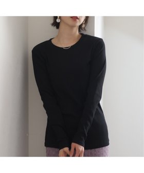 【プールヴー/PourVous】のリブクルーネック長袖Tシャツ カットソーきれいめトップス 長袖 ブラウス 人気、トレンドファッション・服の通販 founy(ファニー) ファッション Fashion レディースファッション Fashion for Women トップス・カットソー Cut & Sew Tops シャツ・ブラウス・オフィスカジュアル Elegant Blouses & Button-Ups ロングTシャツ・Tシャツ Longline T-Shirts & Tees カットソー・ベーシックTシャツ Cut-and-Sewn Tops / Stretch Tees & Basics インナー Innerwear カットソー Cut and Sewn Top シンプル Simple, Minimal 長袖 Long Sleeve, Full Sleeve |ID:prp329100004785199