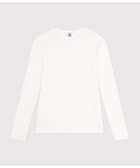 【プチバトー/PETIT BATEAU】のポワンココットクルーネック長袖Tシャツ 人気、トレンドファッション・服の通販 founy(ファニー) ファッション Fashion レディースファッション Fashion for Women トップス・カットソー Cut & Sew Tops シャツ・ブラウス・オフィスカジュアル Elegant Blouses & Button-Ups ロングTシャツ・Tシャツ Longline T-Shirts & Tees おすすめ Recommended / Our Picks インナー Innerwear シンプル Simple, Minimal 長袖 Long Sleeve, Full Sleeve thumbnail ホワイト|ID: prp329100004785235 ipo3291000000034912000