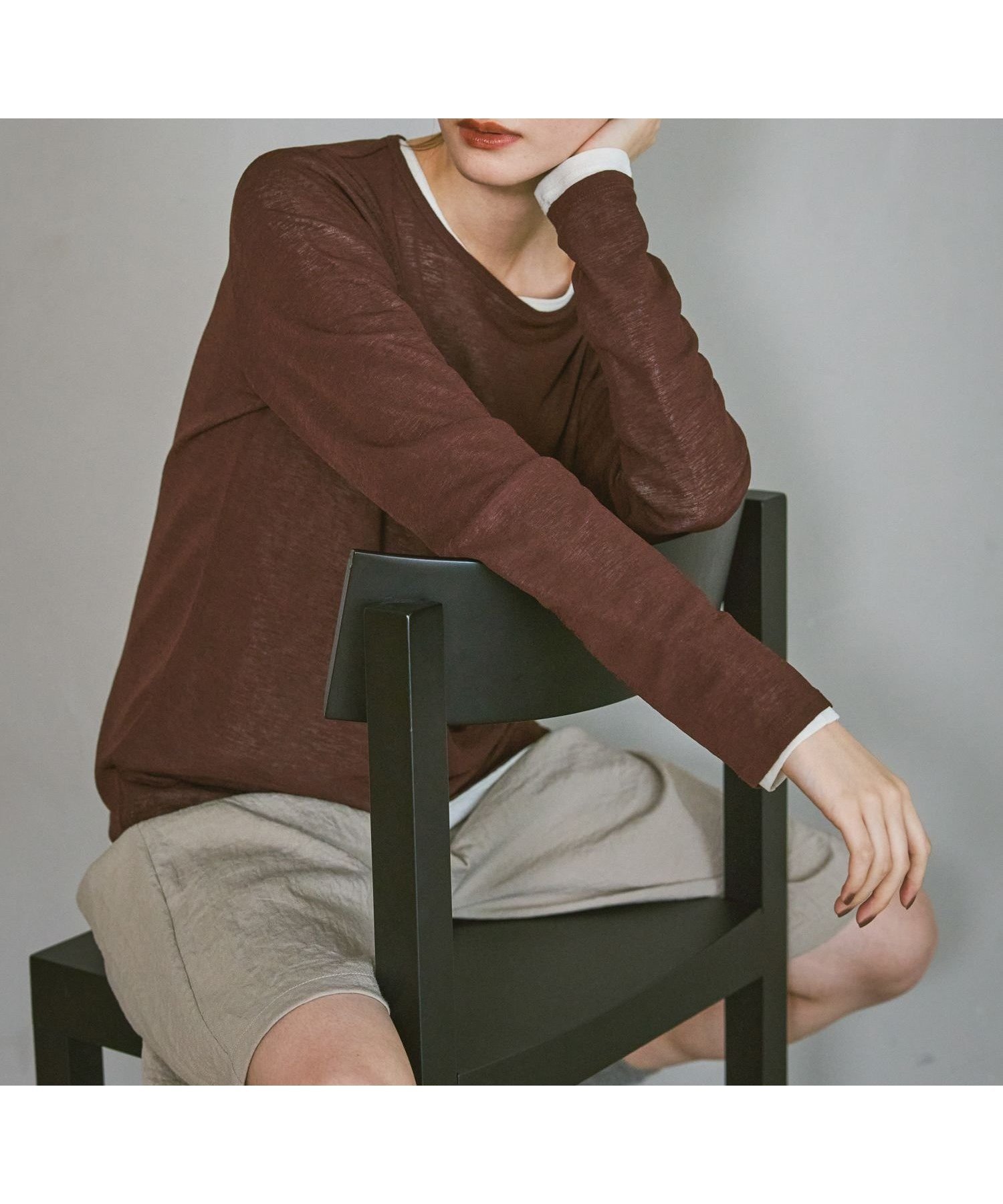 【ラコレ/LAKOLE】のスラブシアー長袖T インテリア・キッズ・メンズ・レディースファッション・服の通販 founy(ファニー) ファッション Fashion レディースファッション Fashion for Women トップス・カットソー Cut & Sew Tops インナー Innerwear サロペット Overalls, Salopette シアー Sheer, See-Through シンプル Simple, Minimal ジャケット Jacket, Outerwear 長袖 Long Sleeve, Full Sleeve ブラウン|ID: prp329100004785242 ipo3291000000034769196